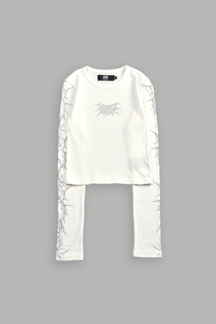 Surrounded by Thorns L/S "Baby" Tee in Cream