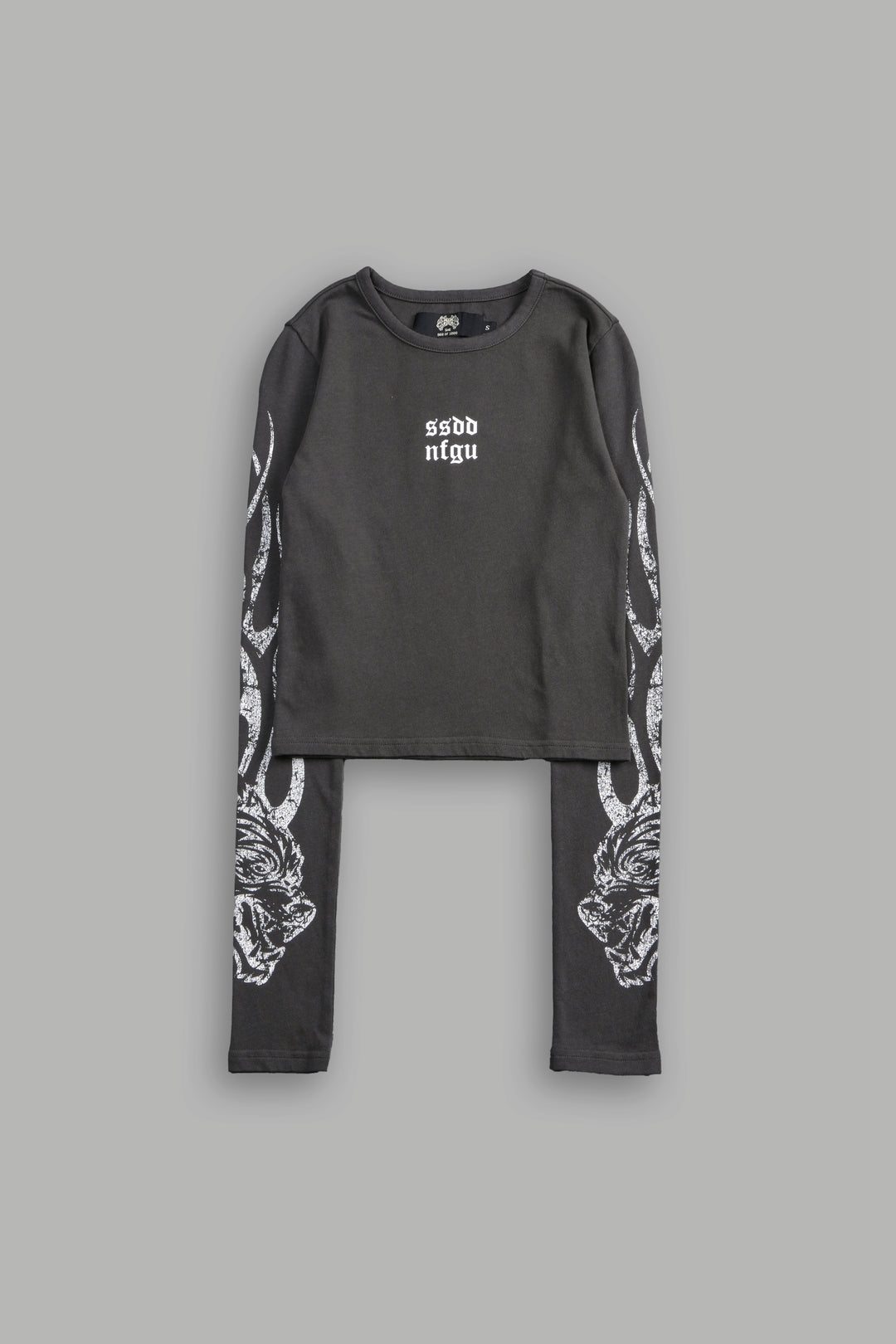 Finite Flame L/S "Baby" Tee in Wolf Gray