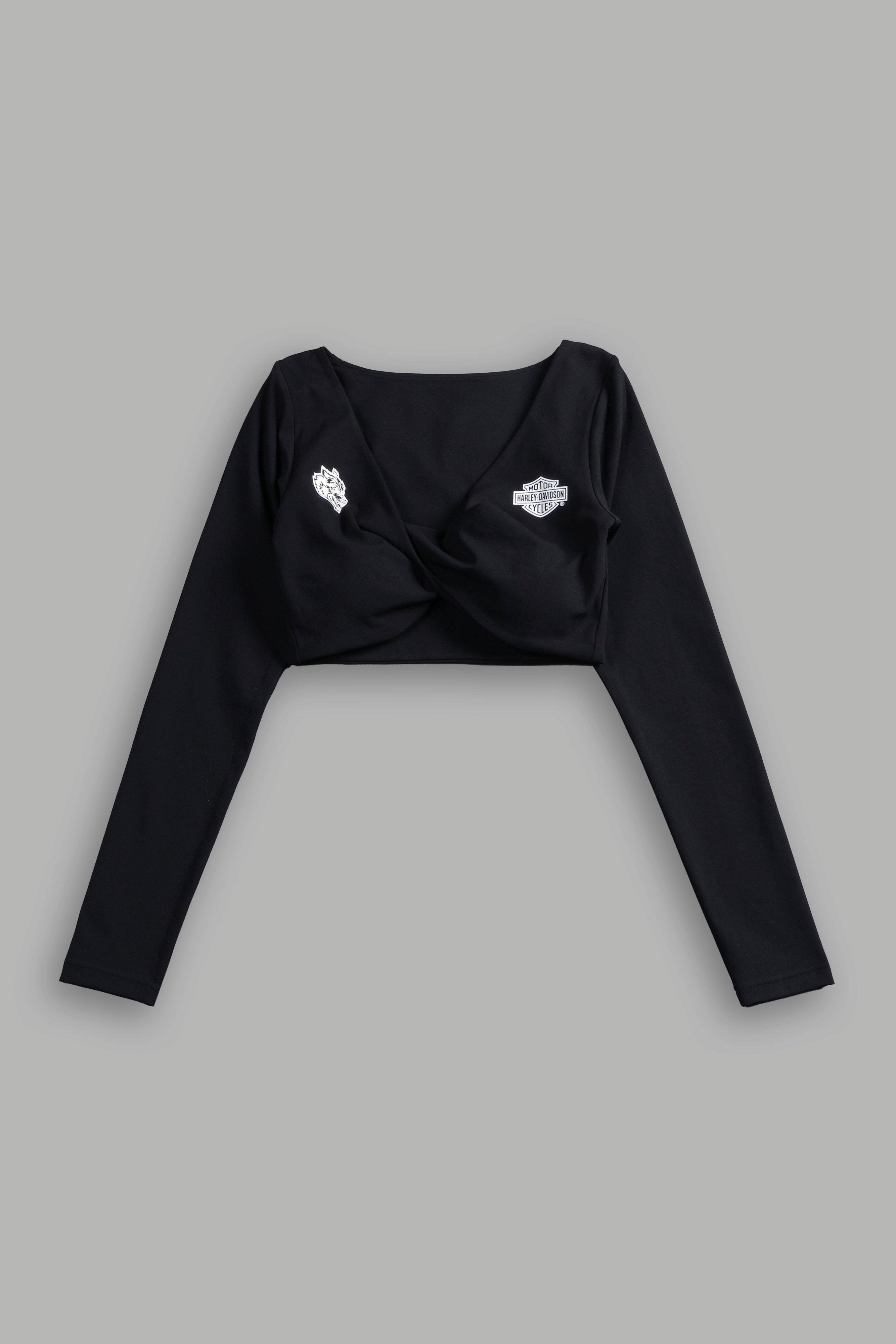 Wolf Head Harley-Davidson Twist Energy Top in Black