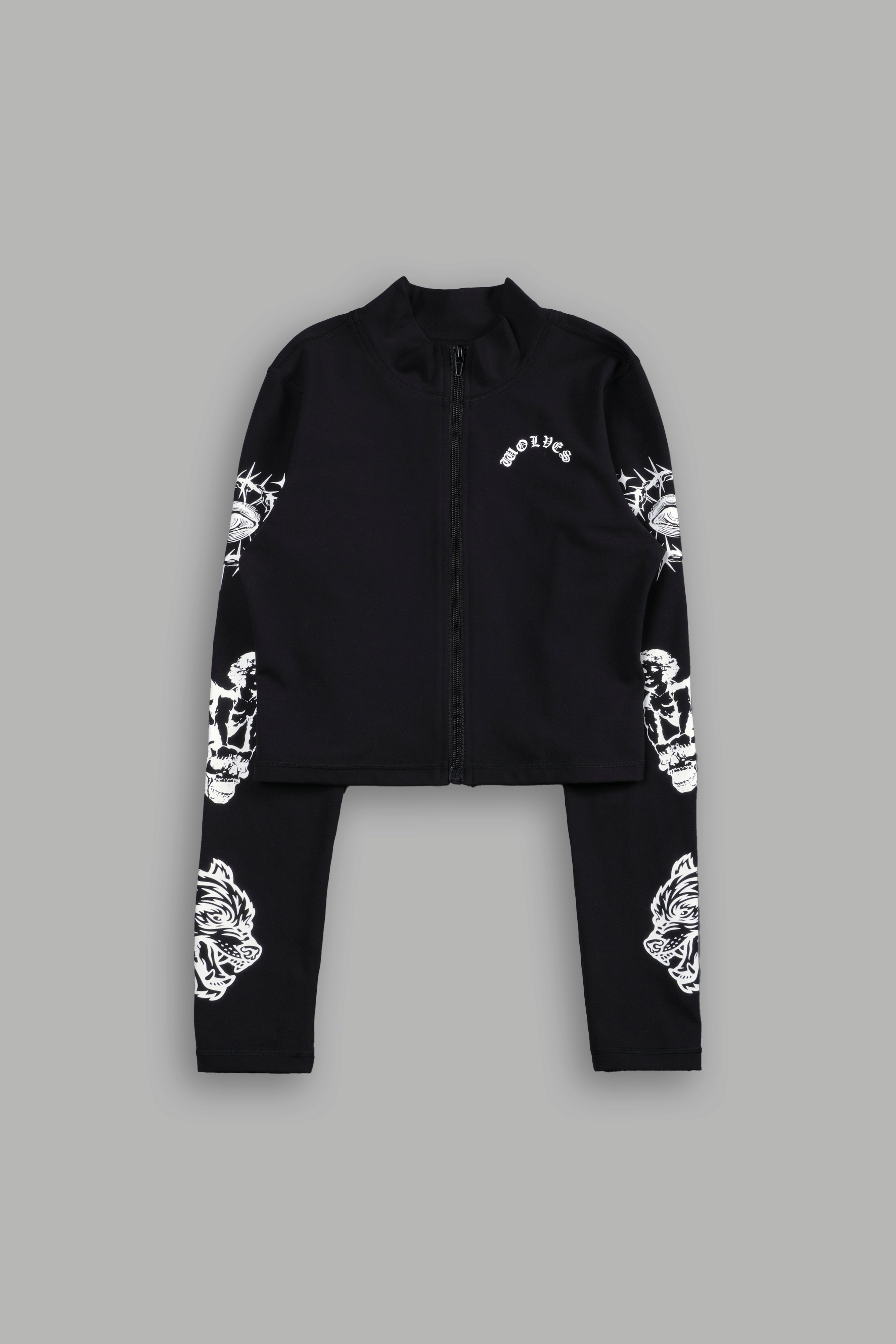 Guardian Cherub Tana "Energy" Zip Mockneck in Black/White