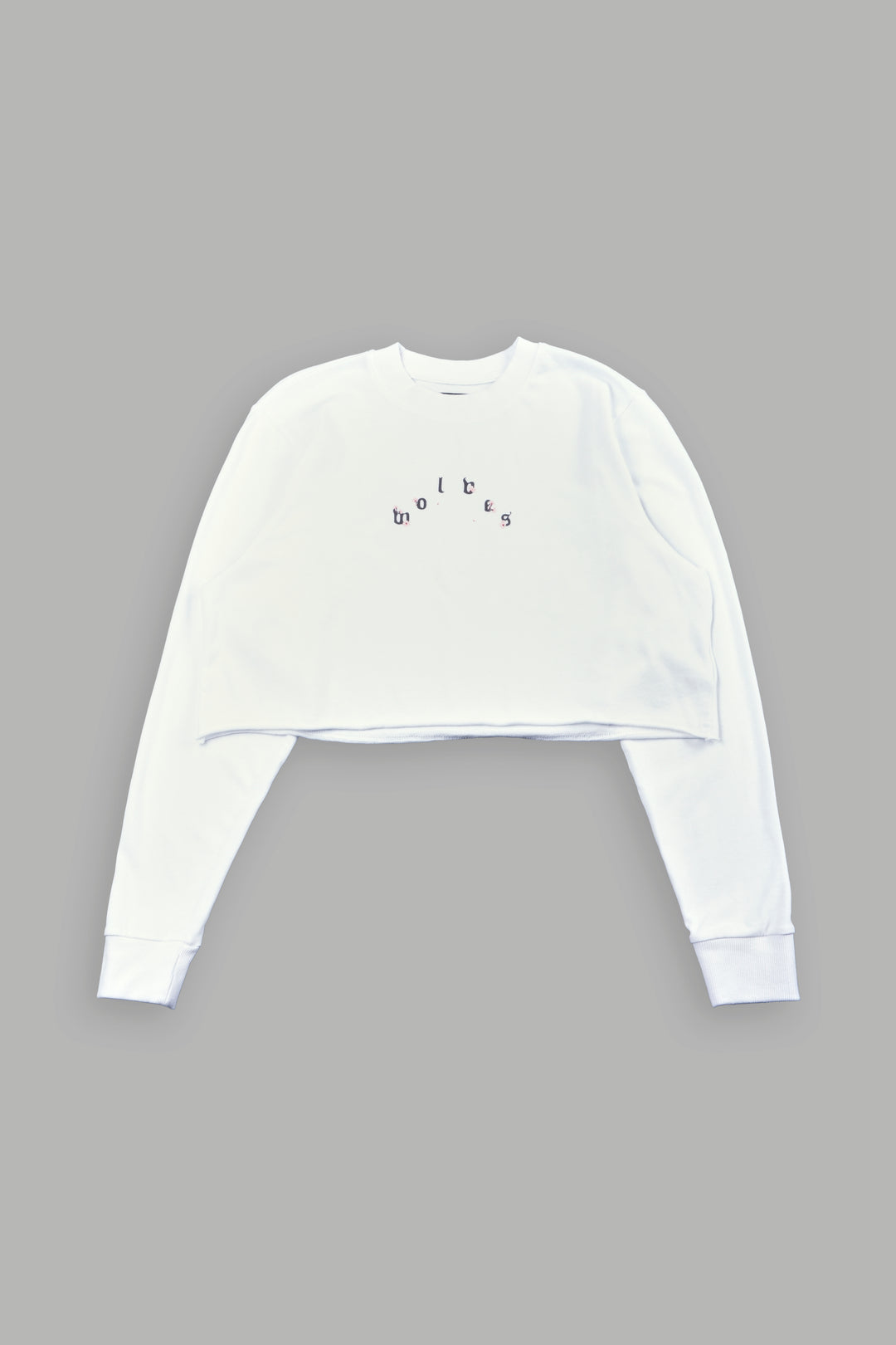 Sakura Pyramid Premium Cropped Ls Tee In White
