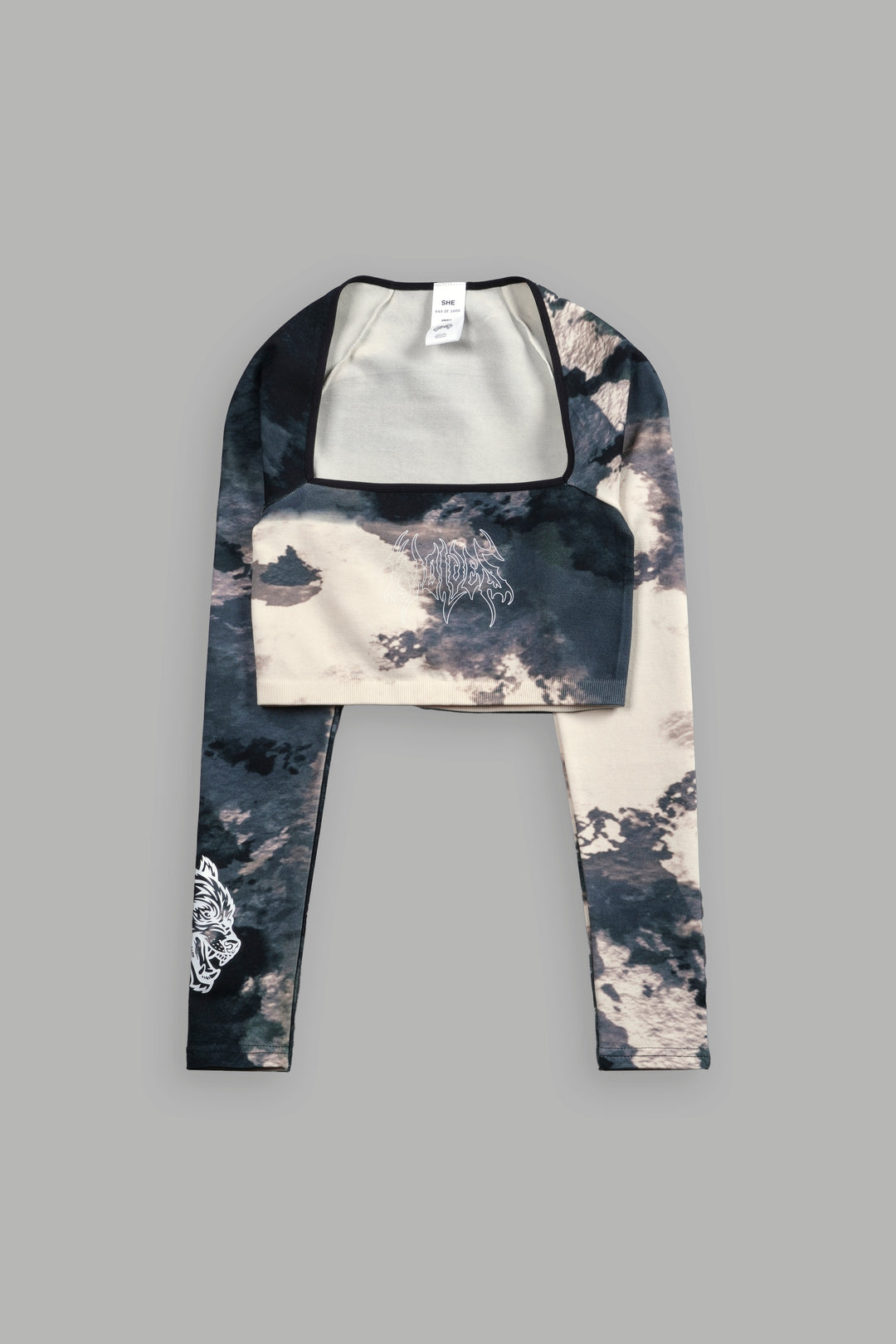 Hesh "Everson Seamless" Sage L/S Top in Sandstorm Marble Wash