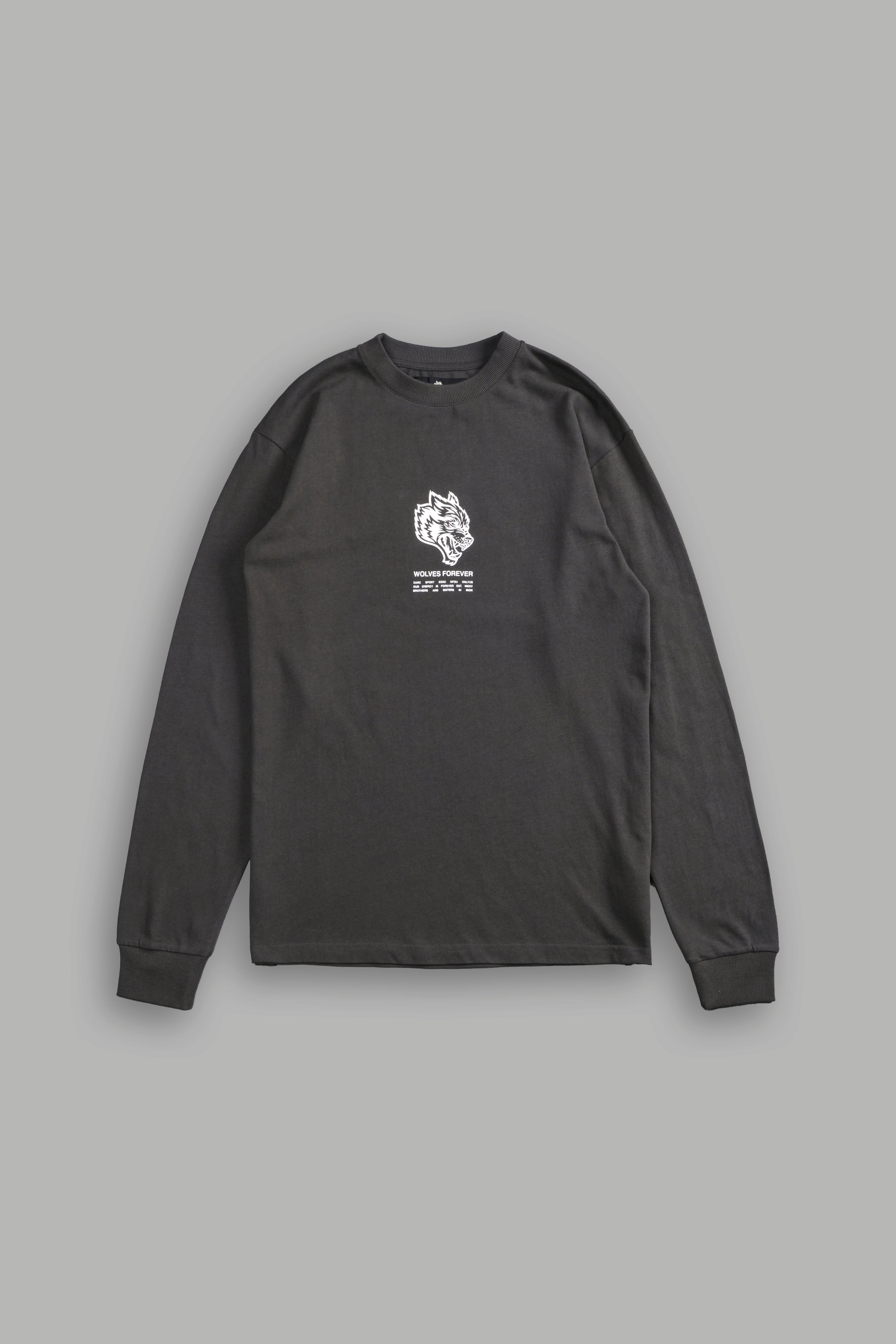 Wolves Have Your Back "Premium" L/S Tee in Wolf Gray