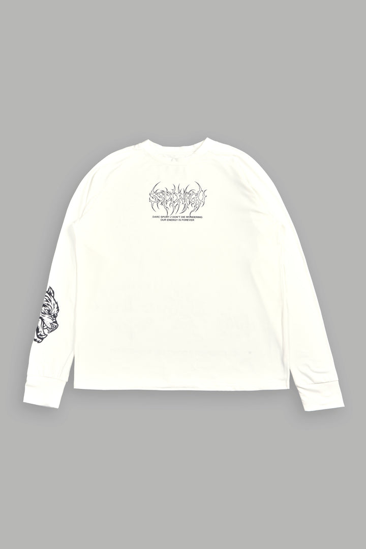 Hesh Mantra Dry Wolf Raglan Ls Tee In White