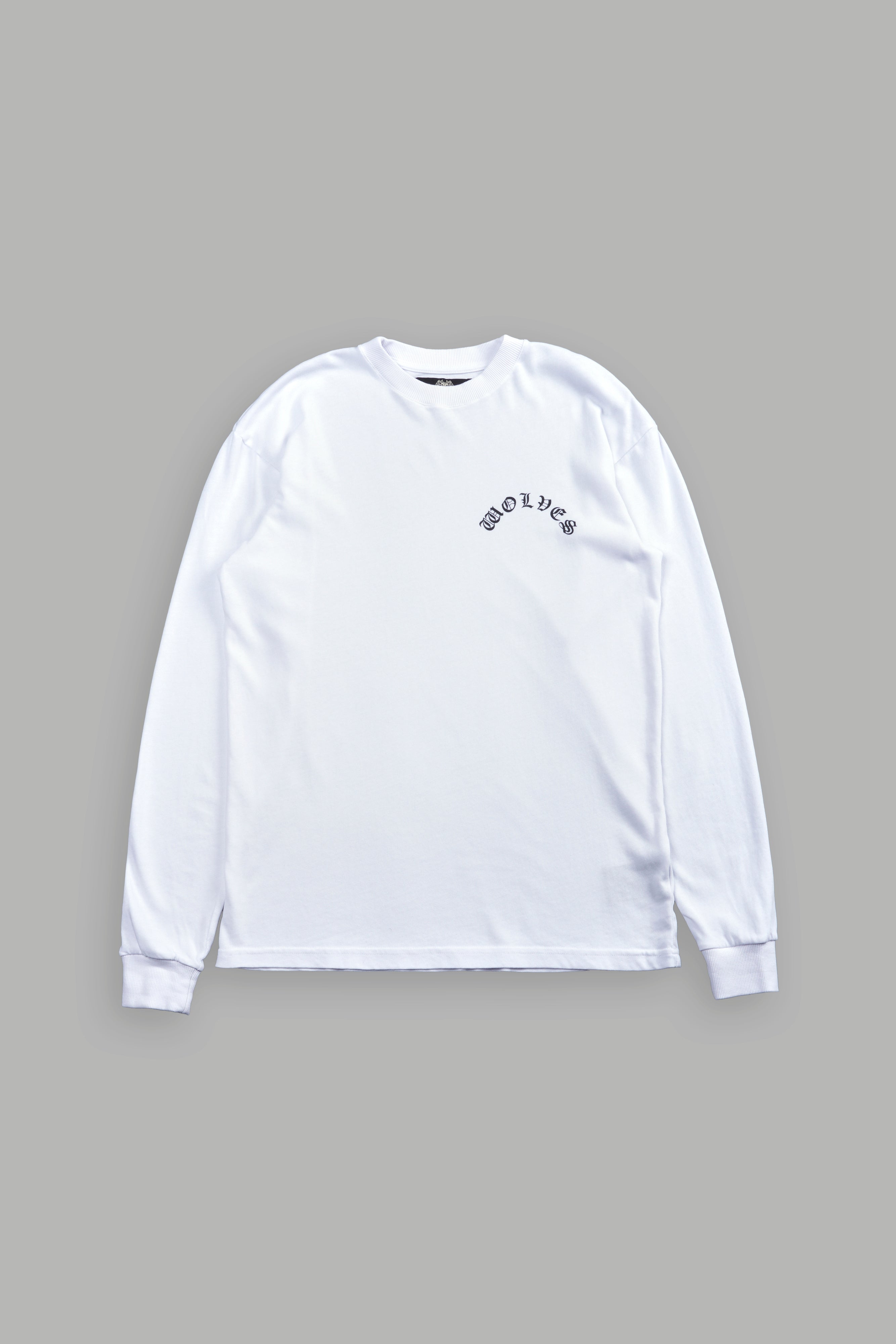 Chopper Wolf "Premium" L/S Tee in White