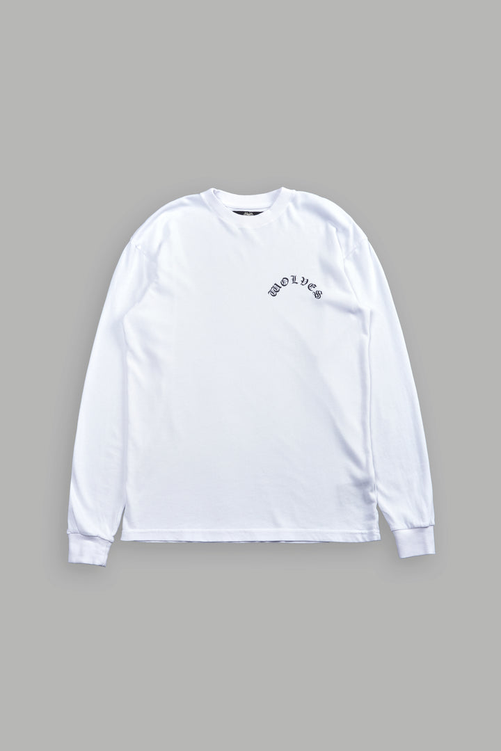 Chopper Wolf "Premium" L/S Tee in White