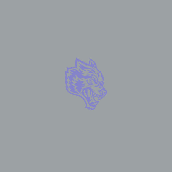 Small Wolf Head Decal Sticker In Norse Purple
