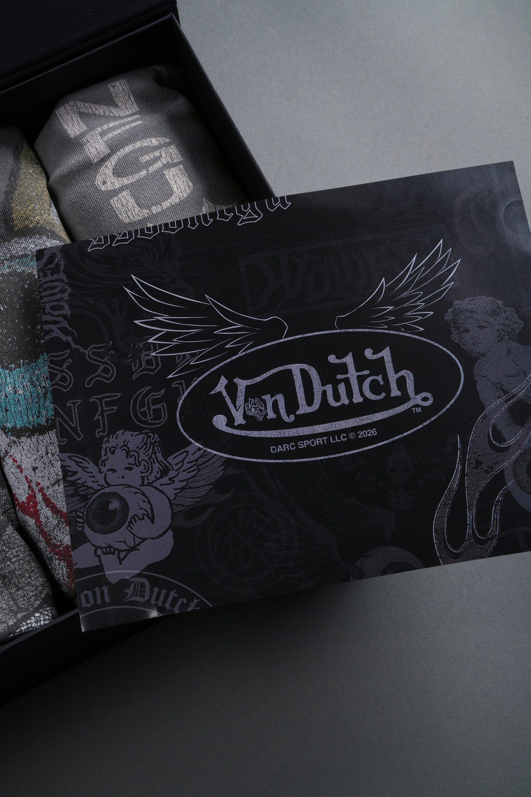 Von Dutch "Side-By-Side" Tee Box Set in Black