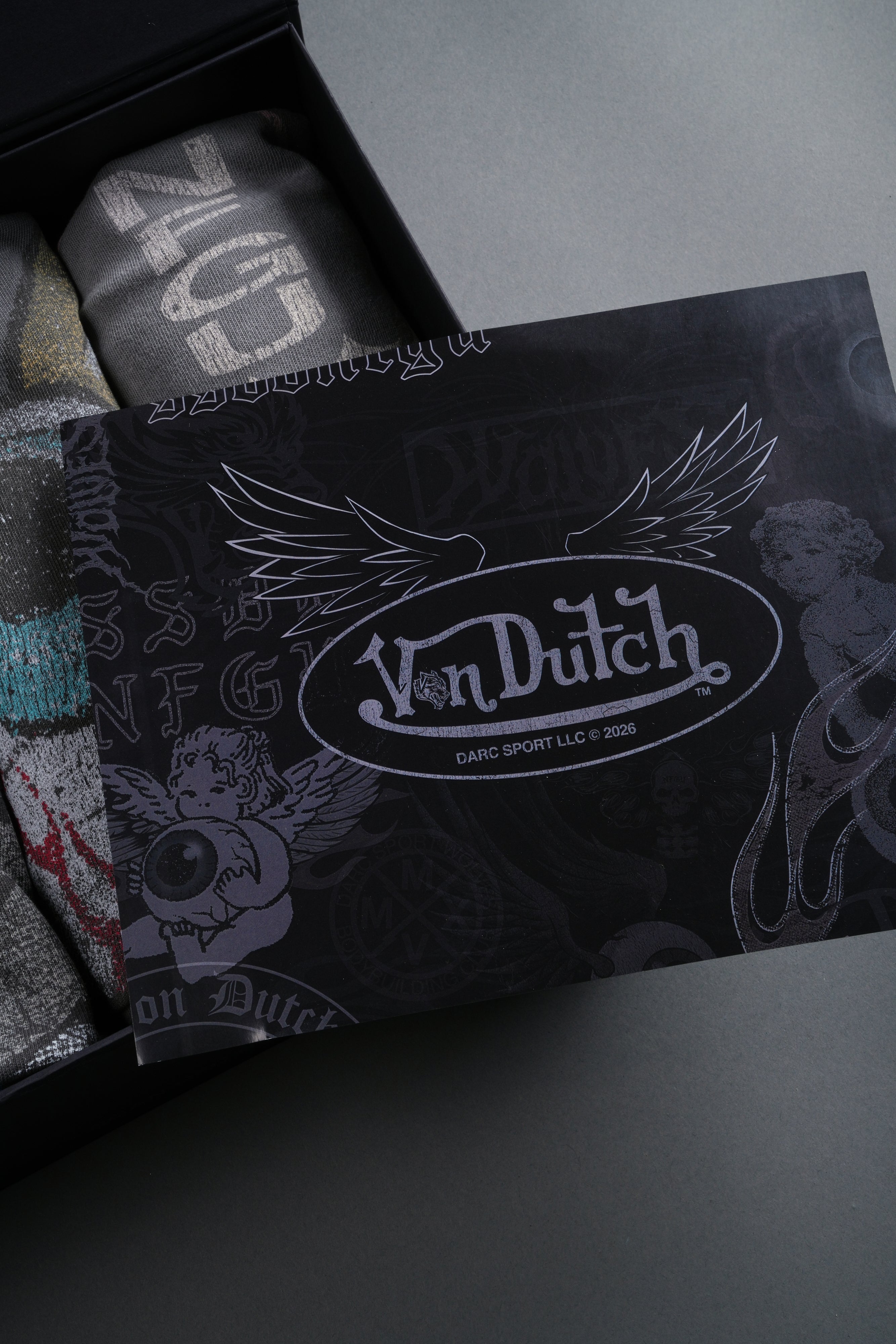 Von Dutch "Side-By-Side" Tee Box Set in Black