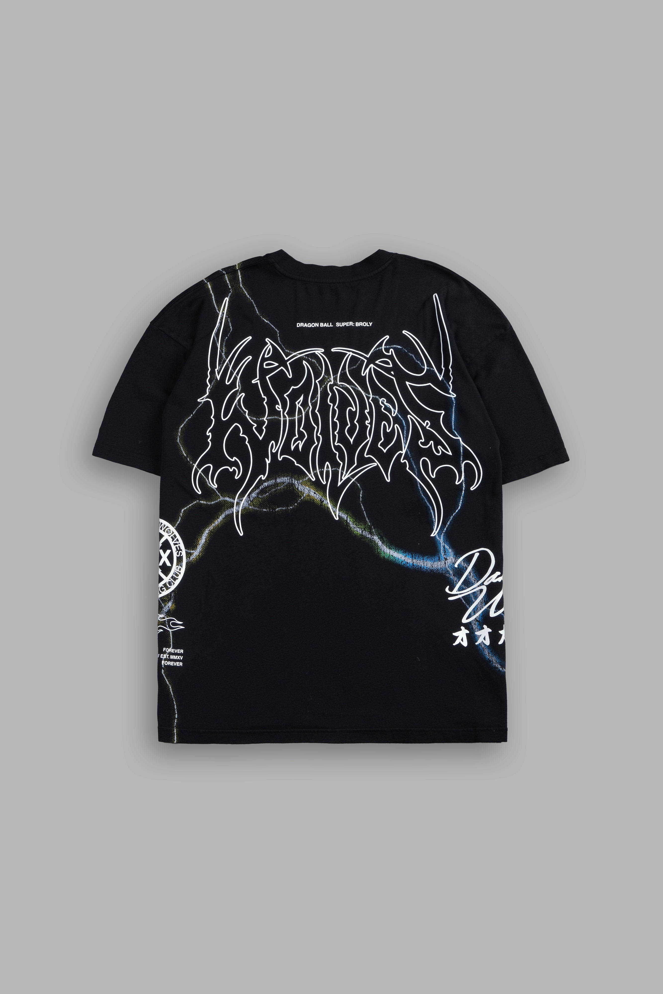 Super Saiyan Gogeta "Side By Side" Series Oversized Tee in Black