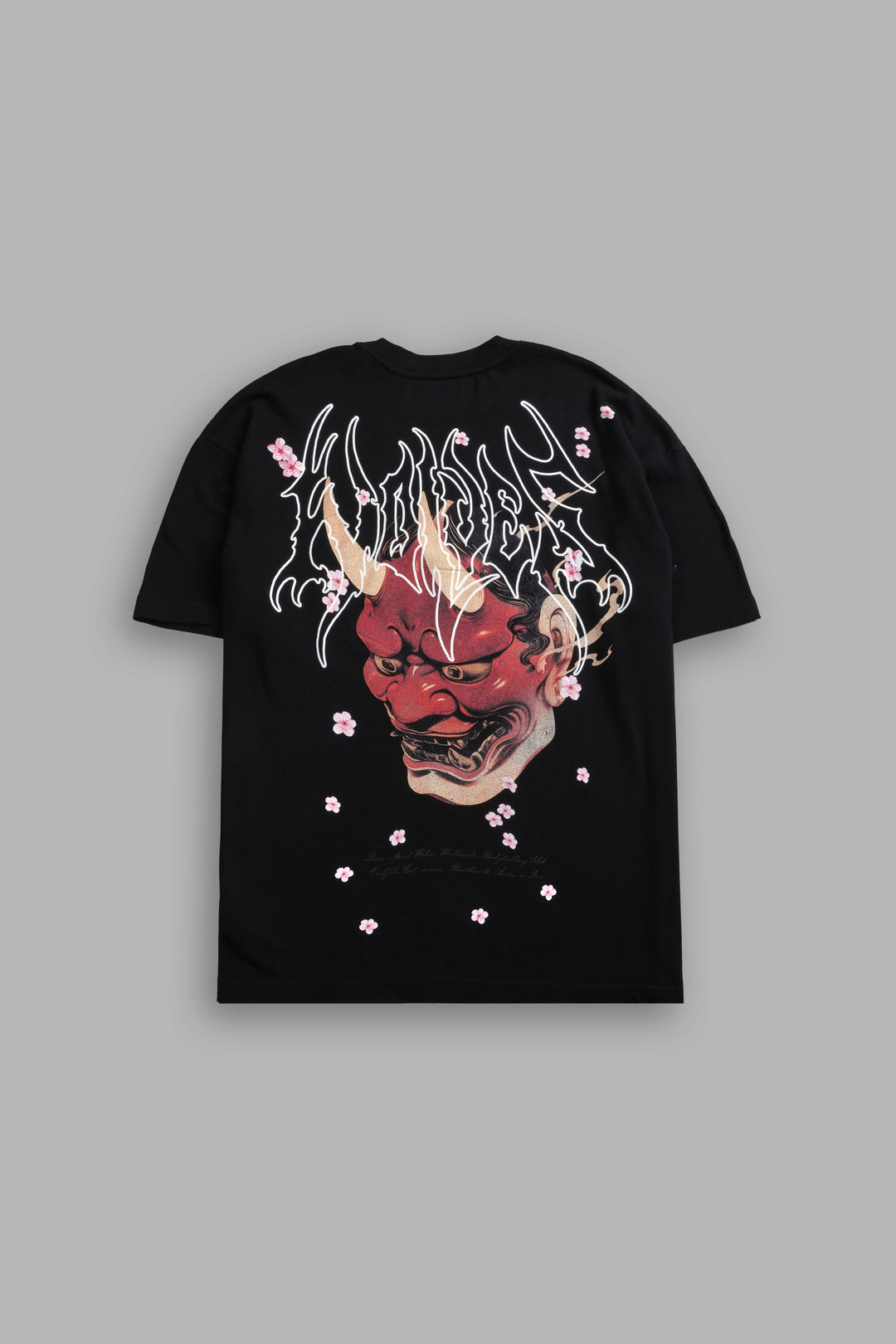 Oni Code Blossom "Premium" Oversized Tee in Black