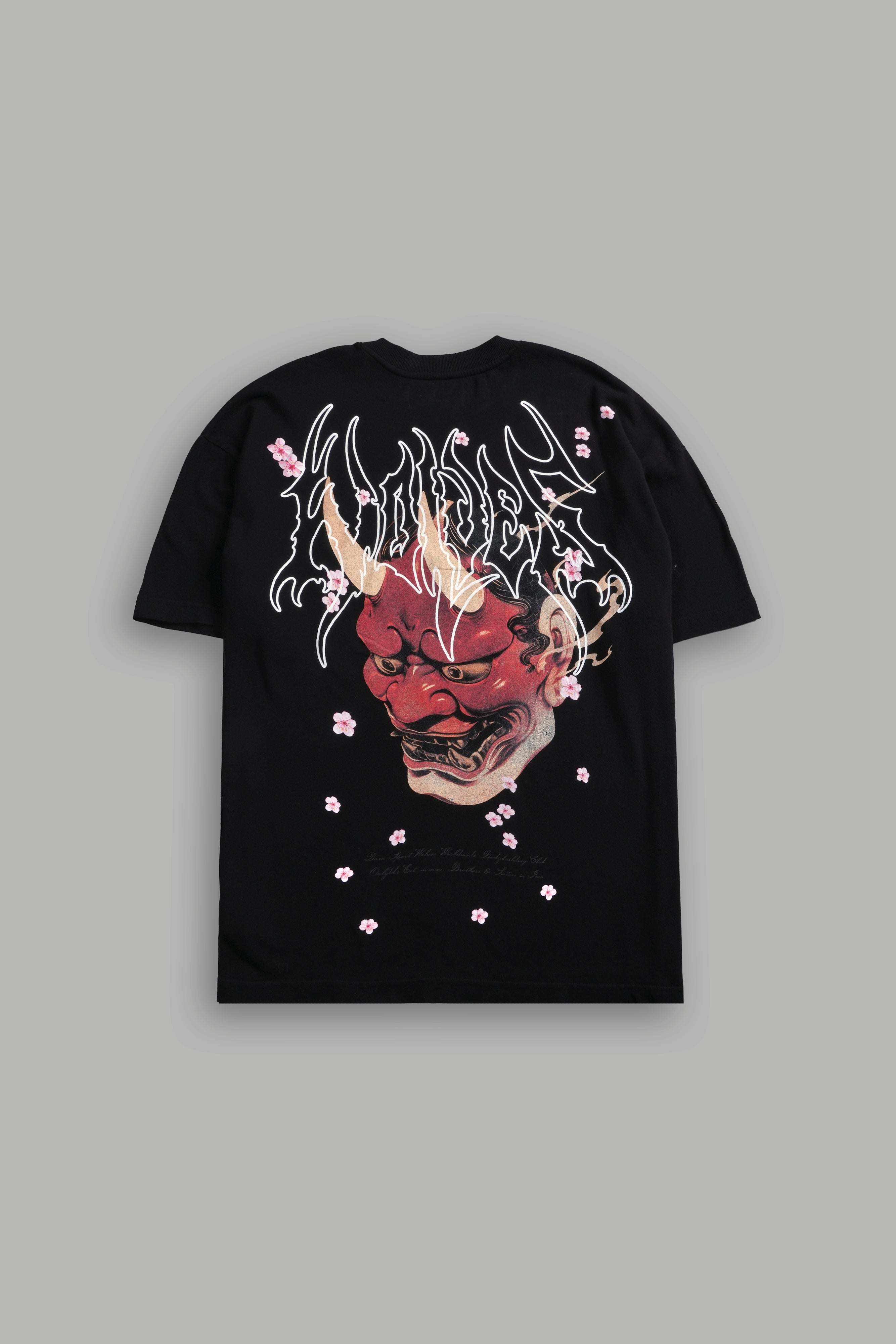 Oni Code Blossom "Premium" Oversized Tee in Black