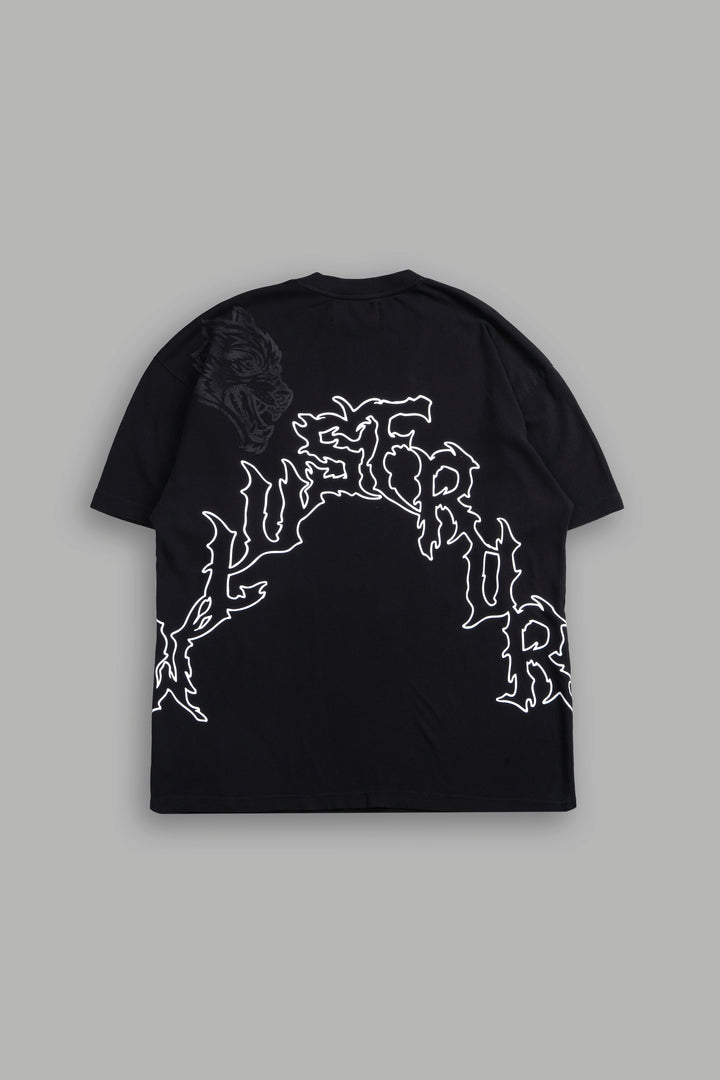 Night Blade Premium Oversized Tee In Black
