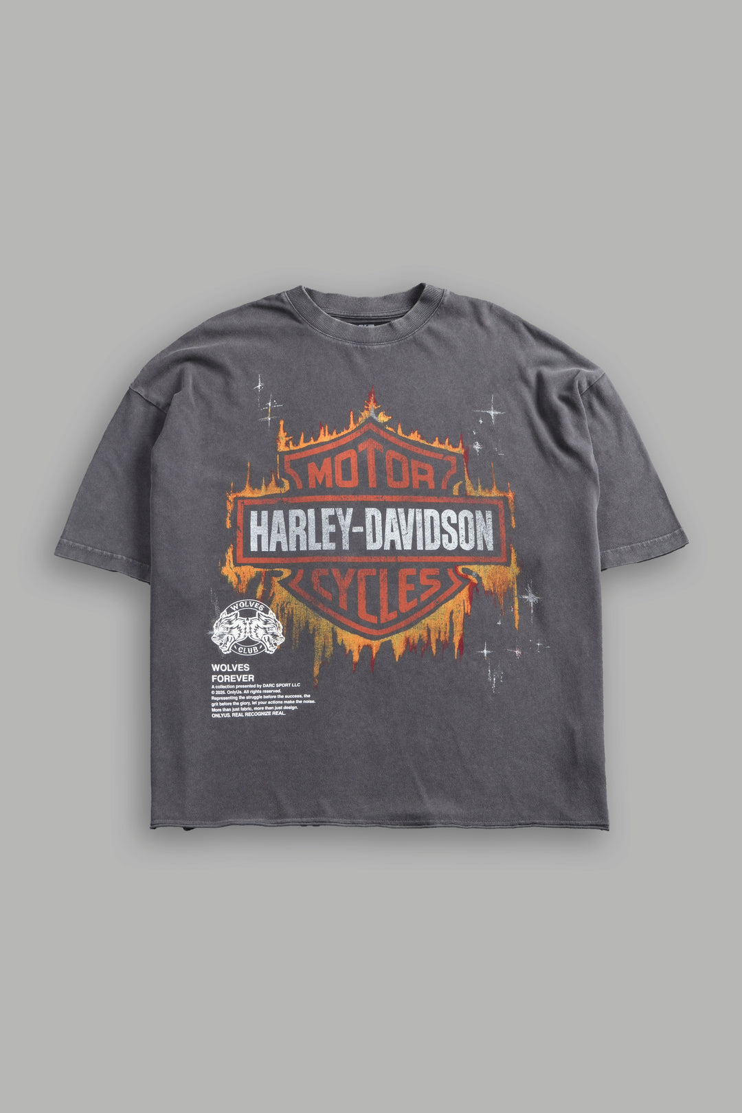 Inferno Shield Premium Unisex Raw Hem "Box Cut" Tee in Slate Gray