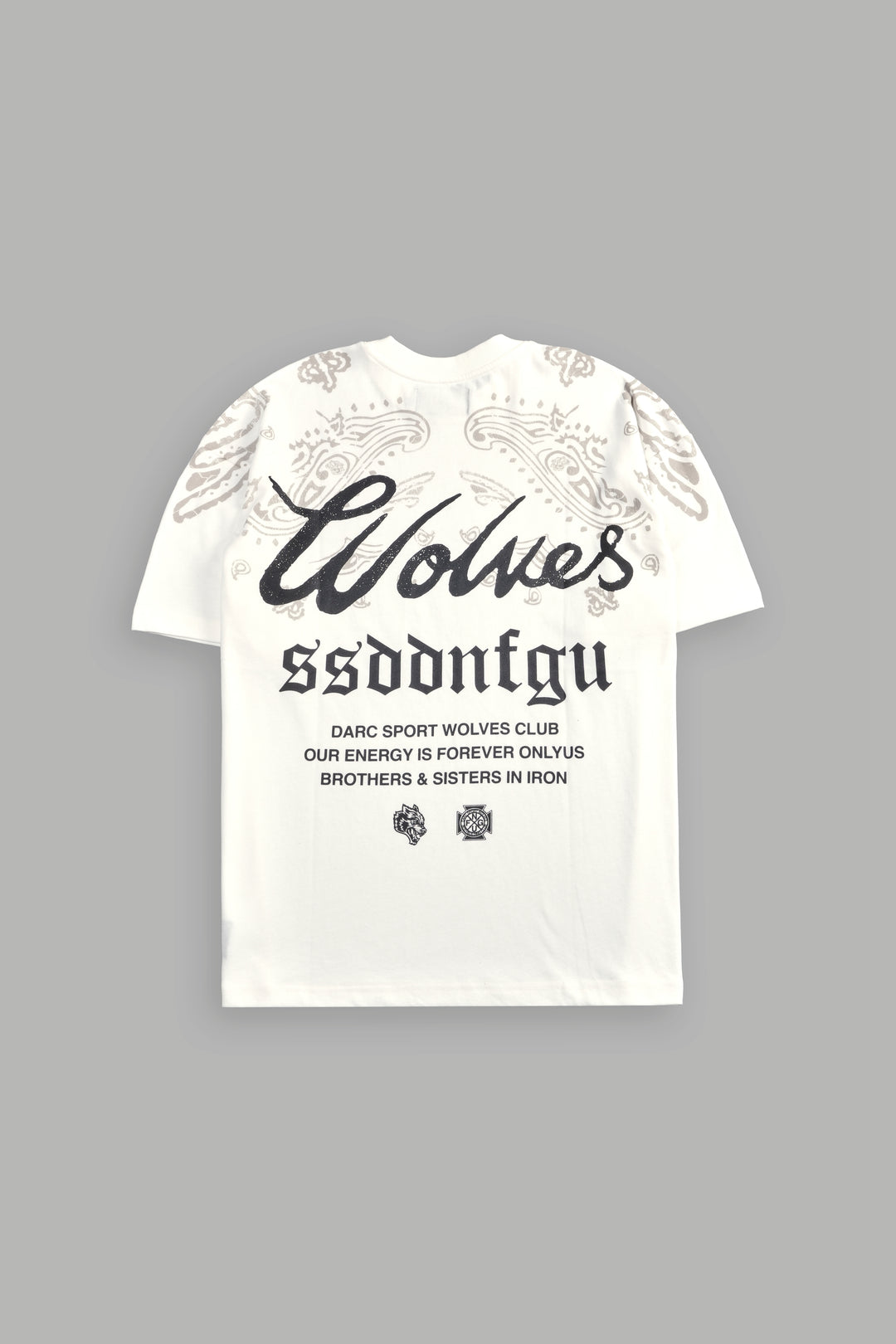Western Wolves Forever "Premium" Oversized Tee in Cream