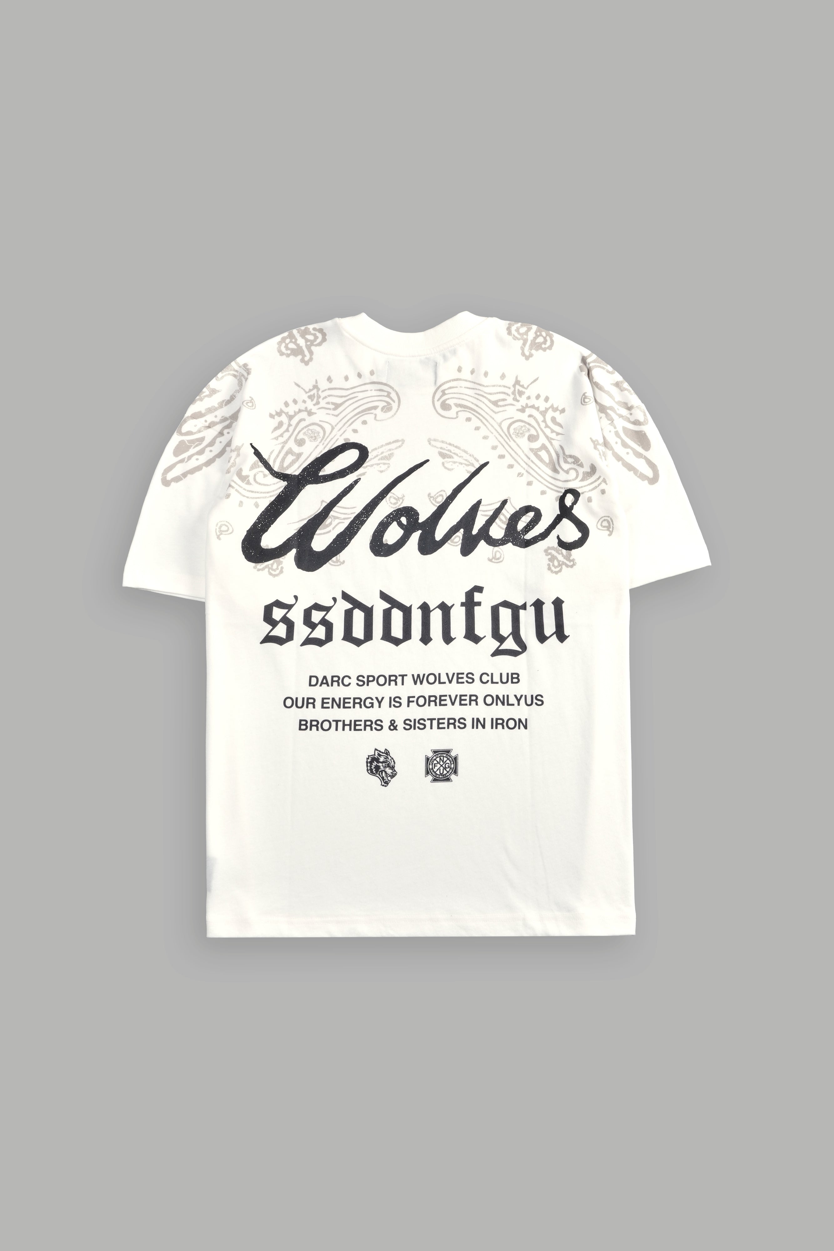 Western Wolves Forever "Premium" Oversized Tee in Cream