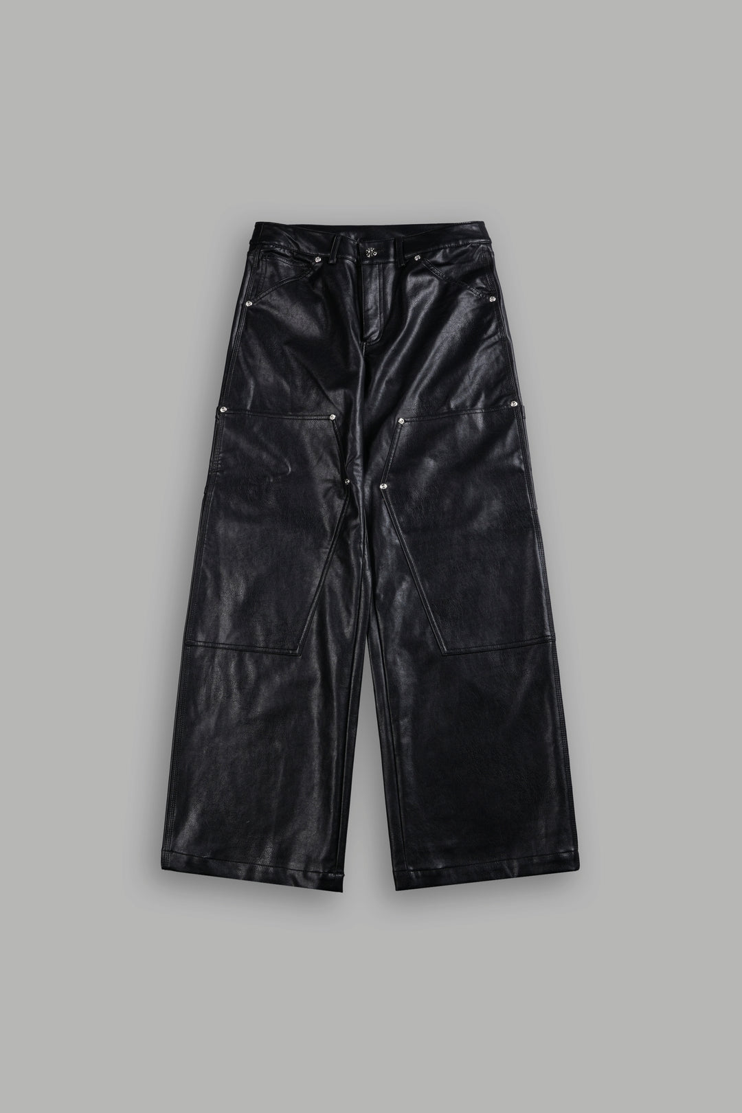 Wolf Chopper Ryder Leather Pants in Black