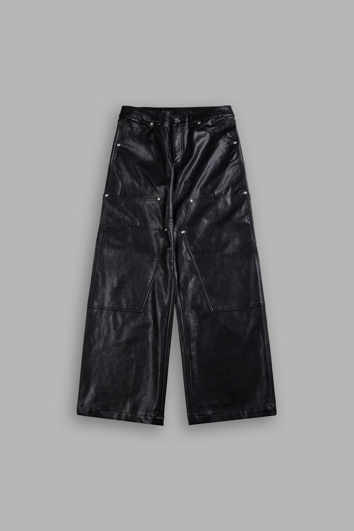 Wolf Chopper Ryder Leather Pants in Black
