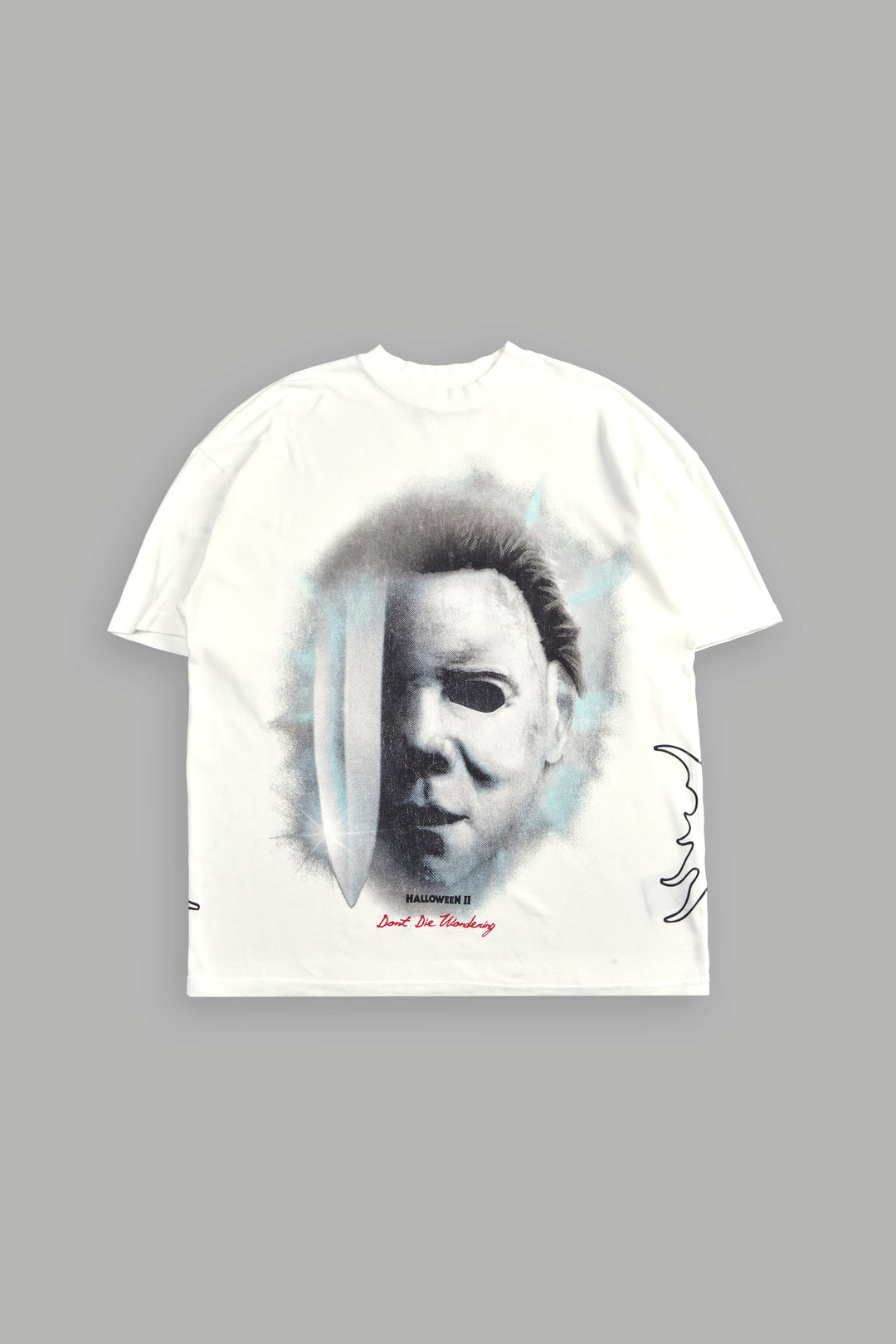Night Blade Premium Oversized Tee In Cream