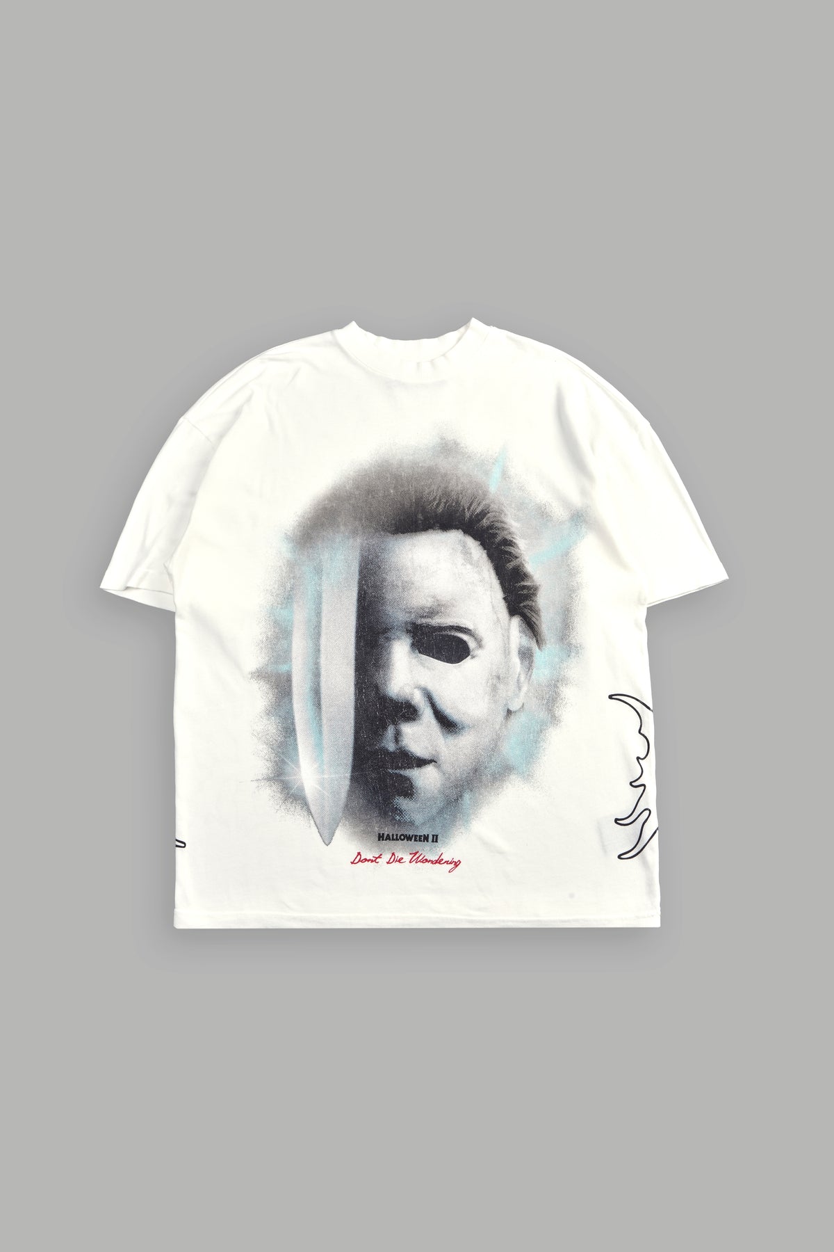 Night Blade Premium Oversized Tee In Cream