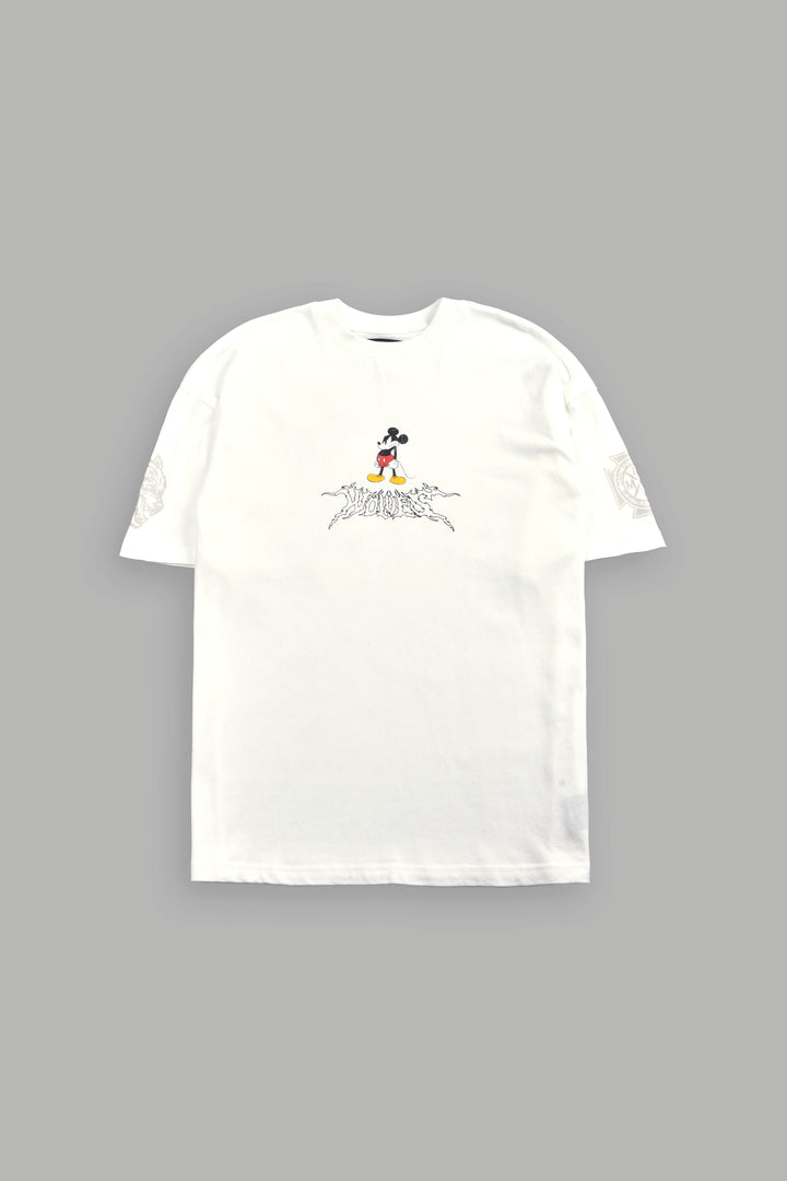 Mickey Wlvsfrvr Premium Oversized Tee in Cream