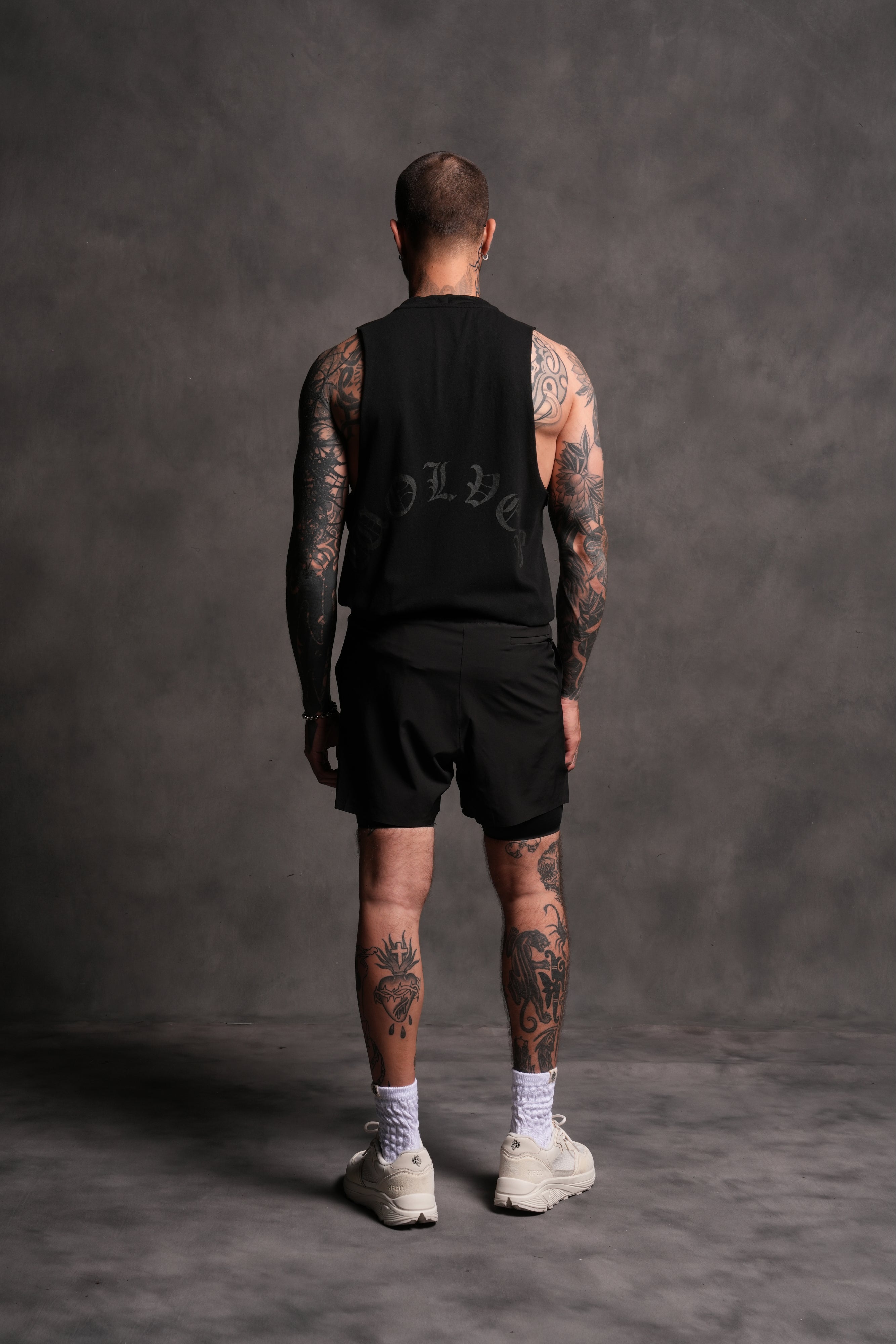 Wolf Chopper FRVR "Tommy" Muscle Tee in Black