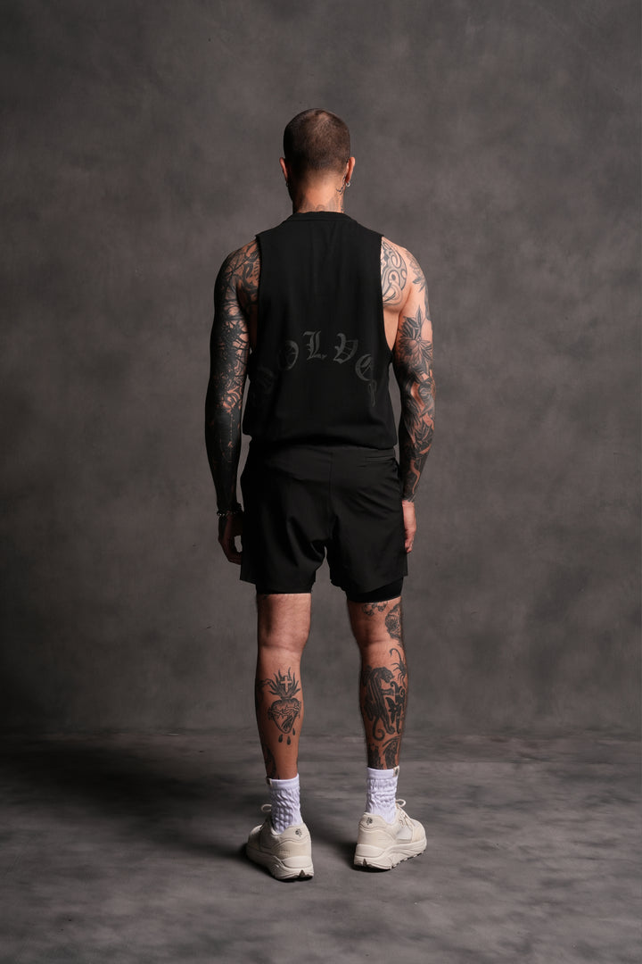 Wolf Chopper FRVR "Tommy" Muscle Tee in Black