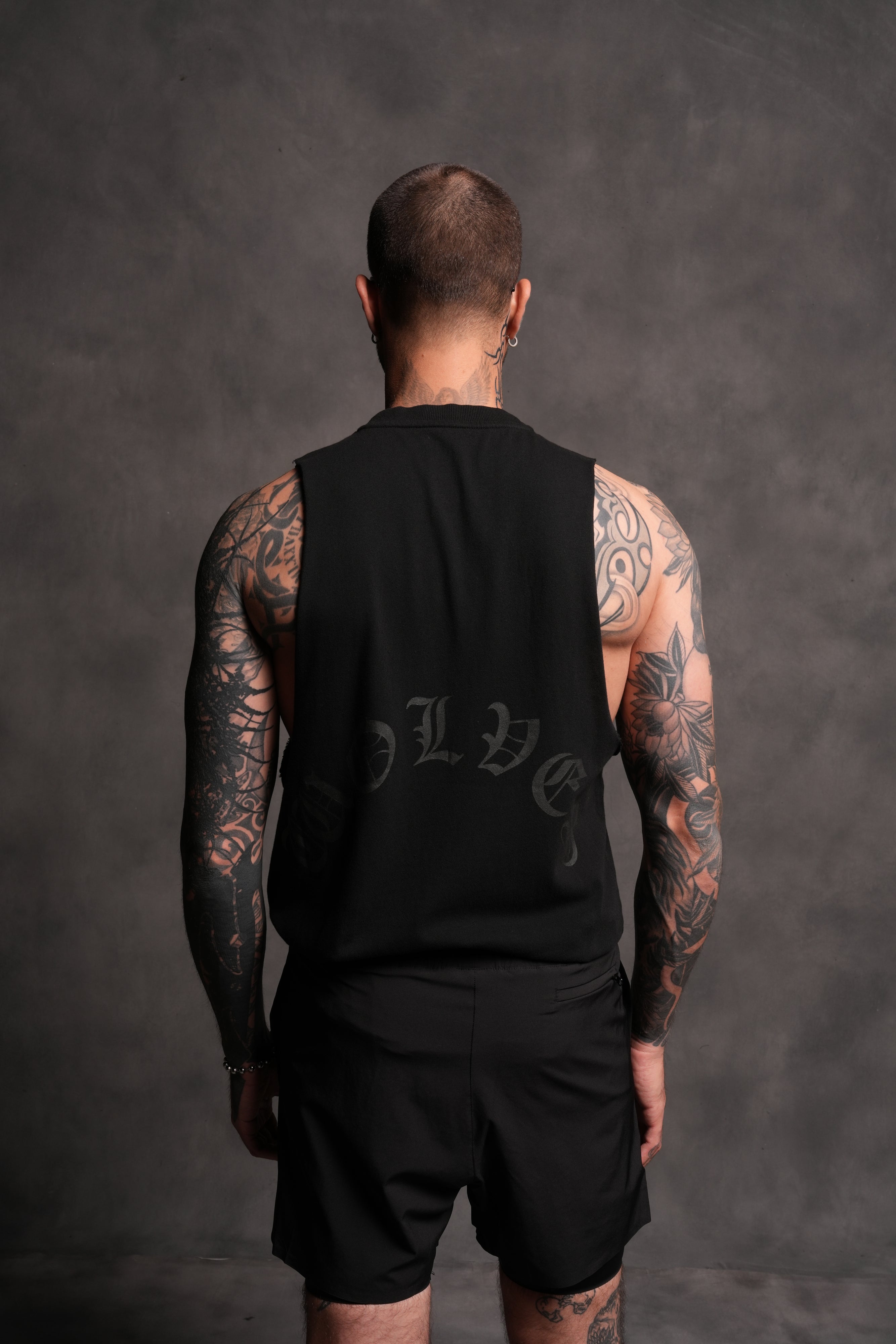 Wolf Chopper FRVR "Tommy" Muscle Tee in Black