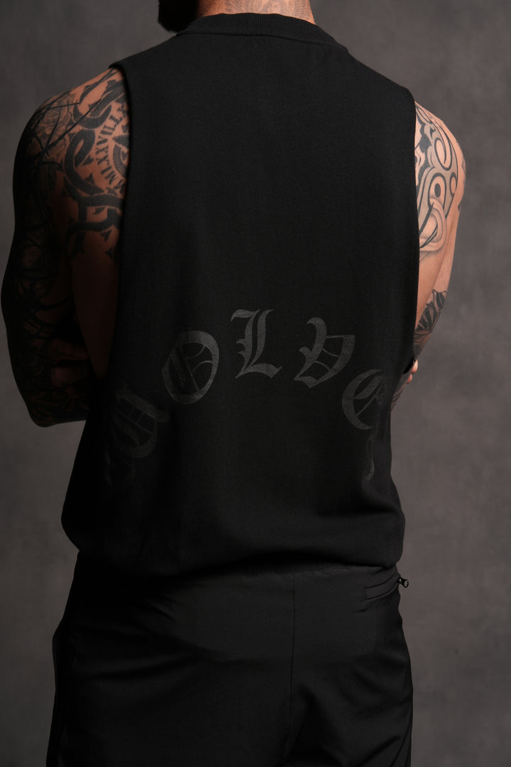 Wolf Chopper FRVR "Tommy" Muscle Tee in Black
