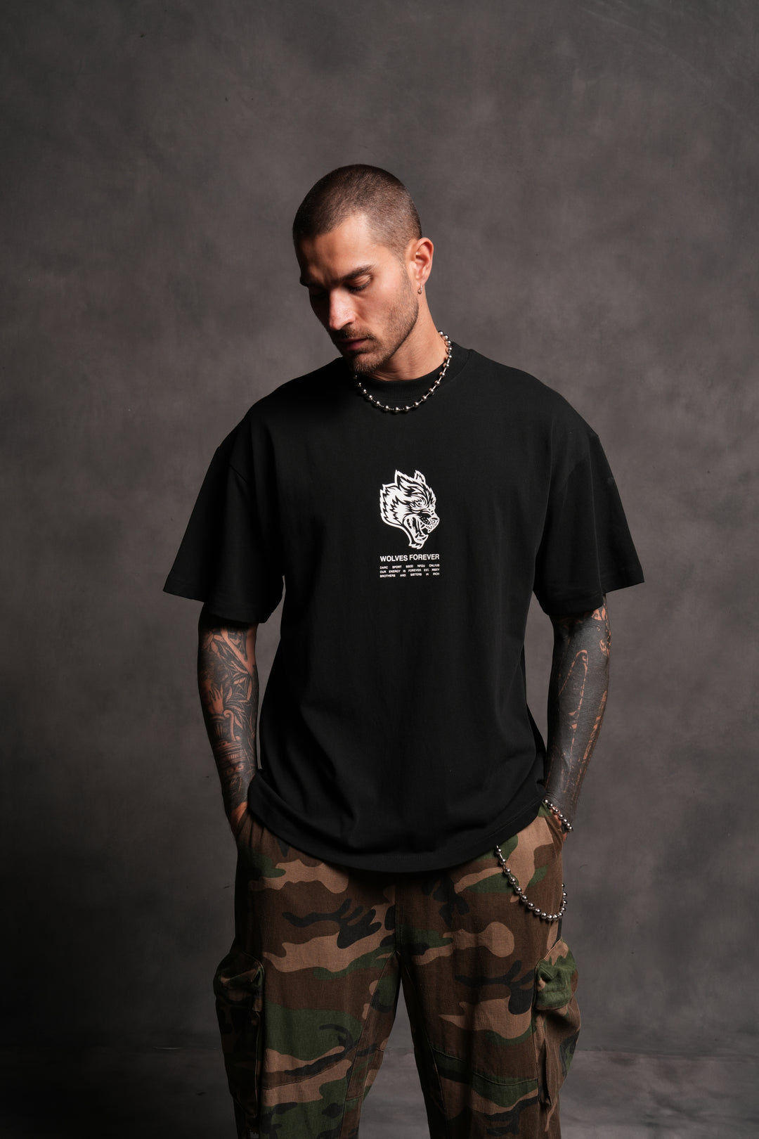 Wolves Have Your Back "Premium" Oversized Tee in Black