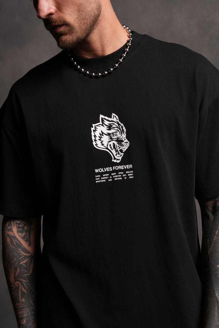 Wolves Have Your Back "Premium" Oversized Tee in Black