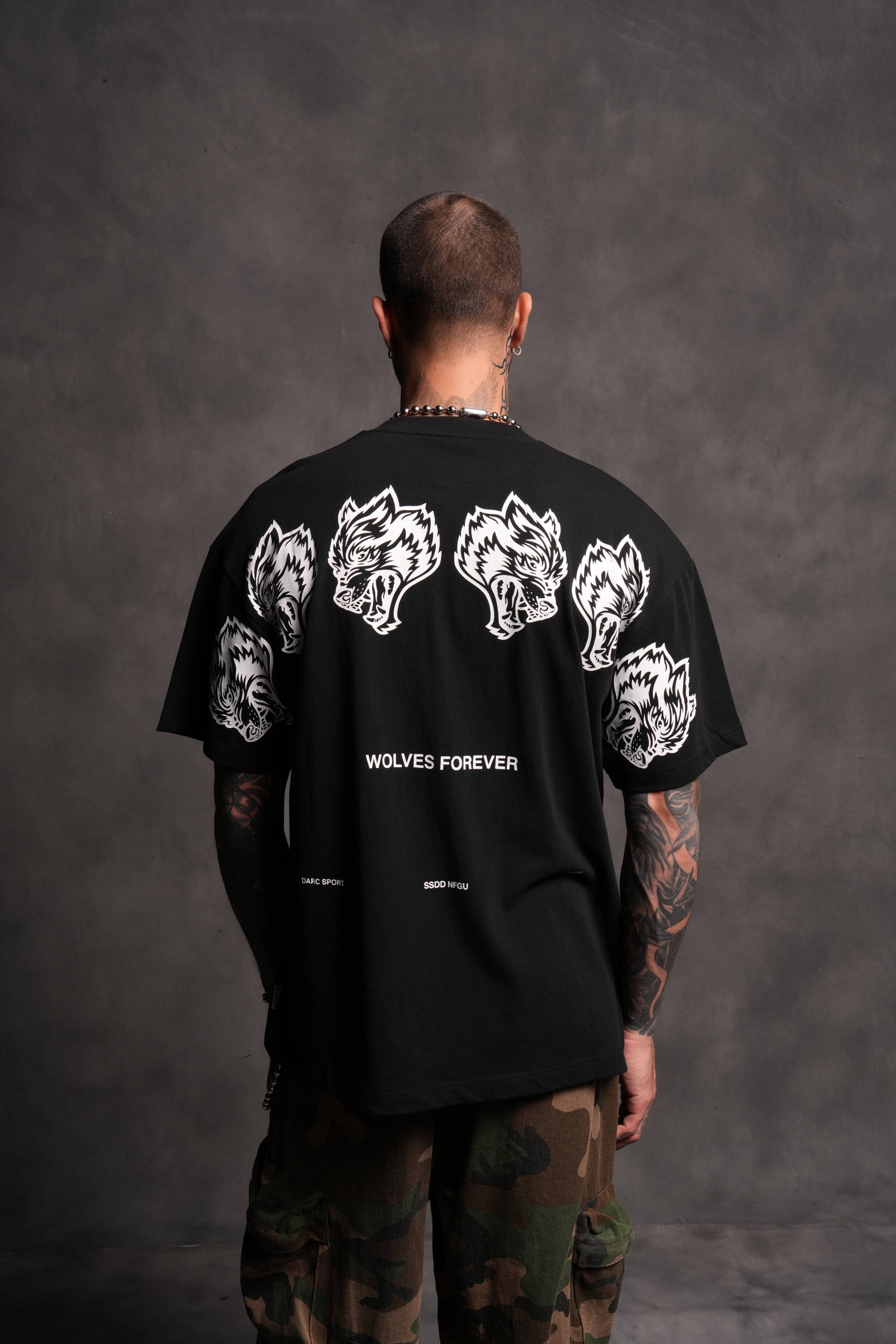 Wolves Have Your Back "Premium" Oversized Tee in Black