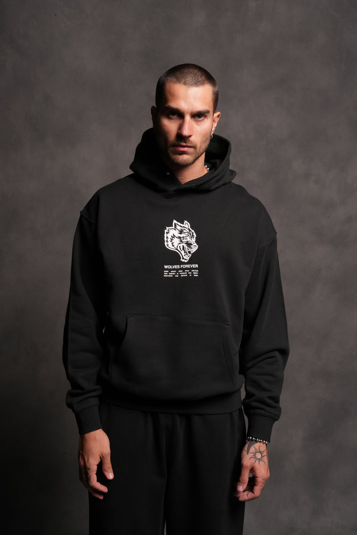 Wolves Have Your Back "Pierce" Hoodie in Black