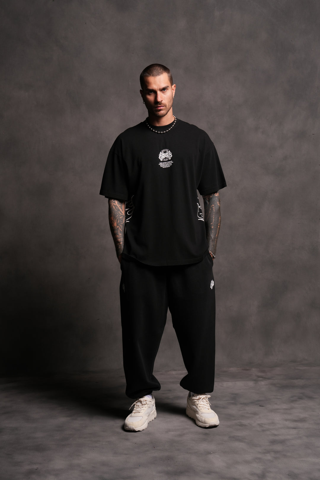 Fired Up "Premium" Oversized Tee in Black