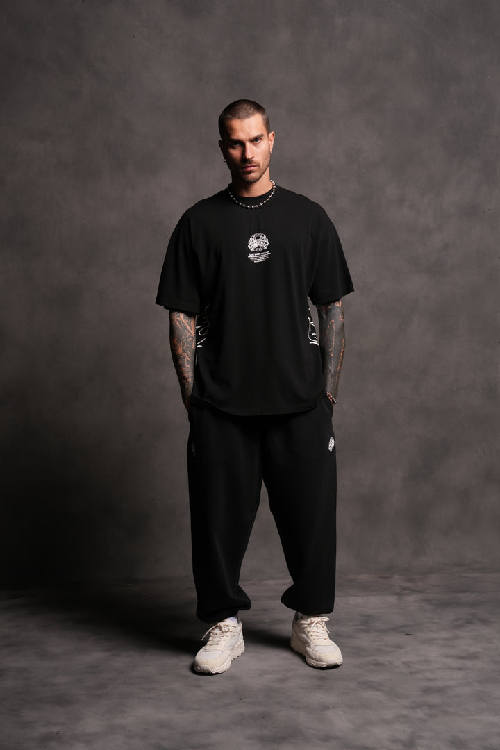 Fired Up "Premium" Oversized Tee in Black