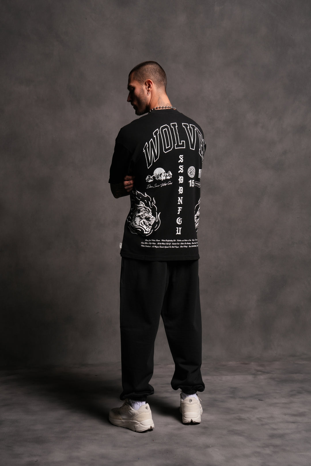 Fired Up "Premium" Oversized Tee in Black