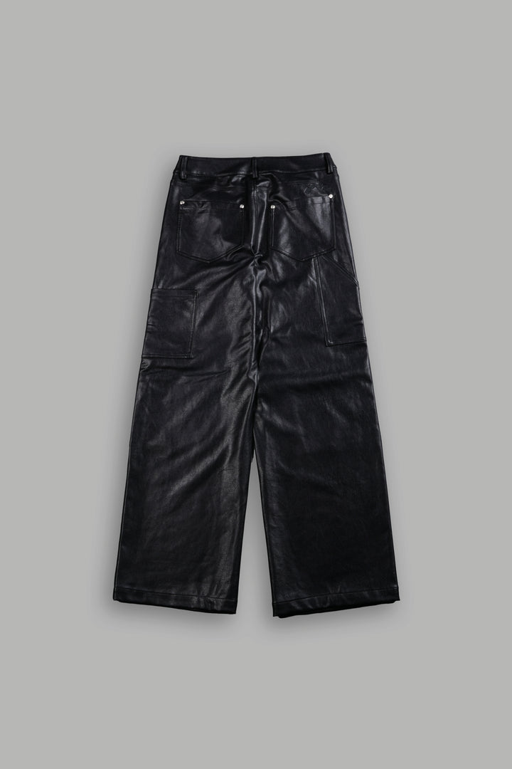 Wolf Chopper Ryder Leather Pants in Black