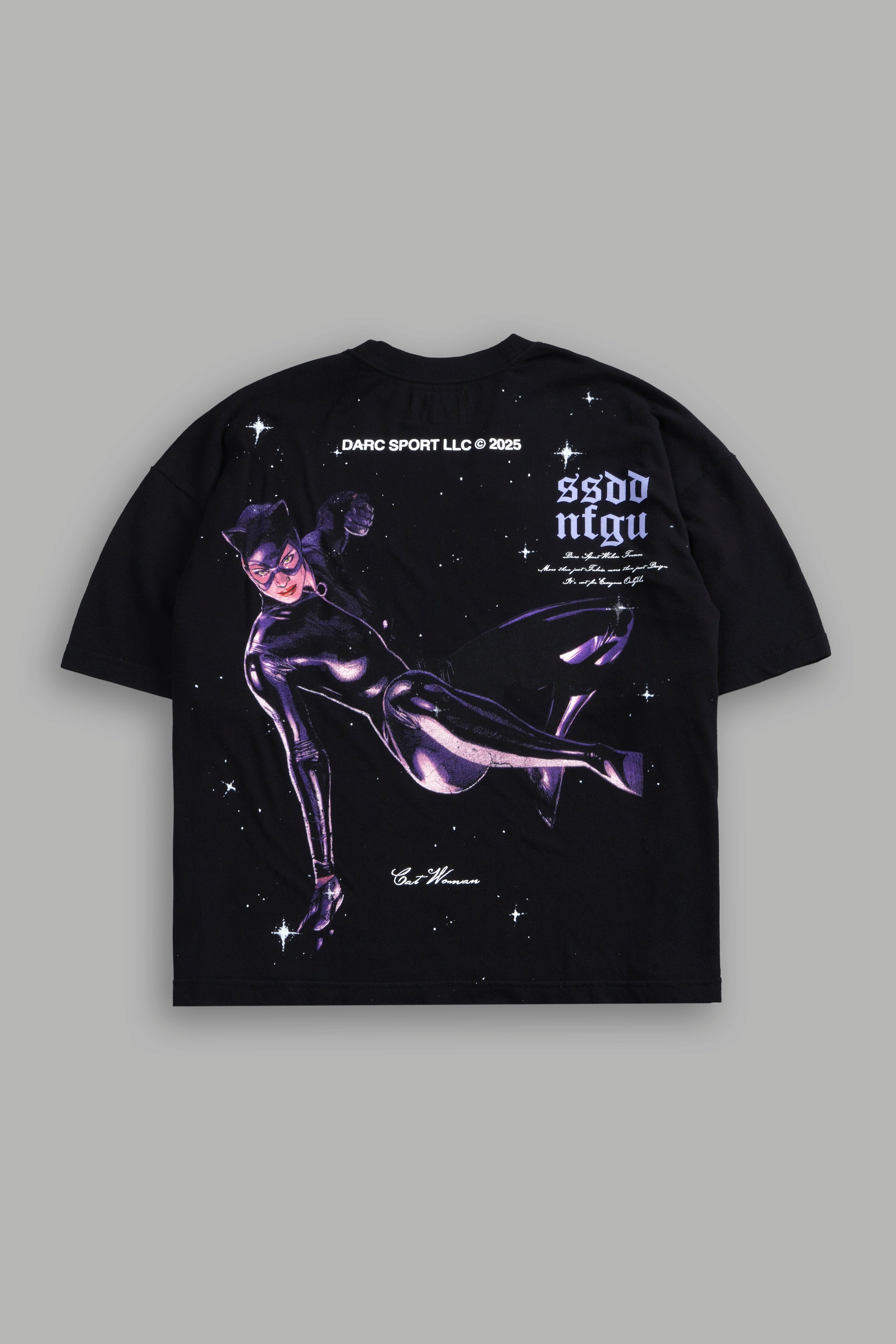 Cat Woman Forever Box Cut "Pump Cover" Tee in Black