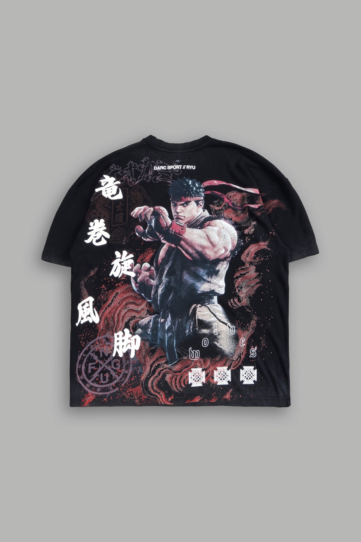 Dragon Rising Premium Oversized Tee In Black