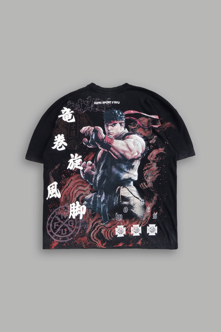 Dragon Rising Premium Oversized Tee In Black