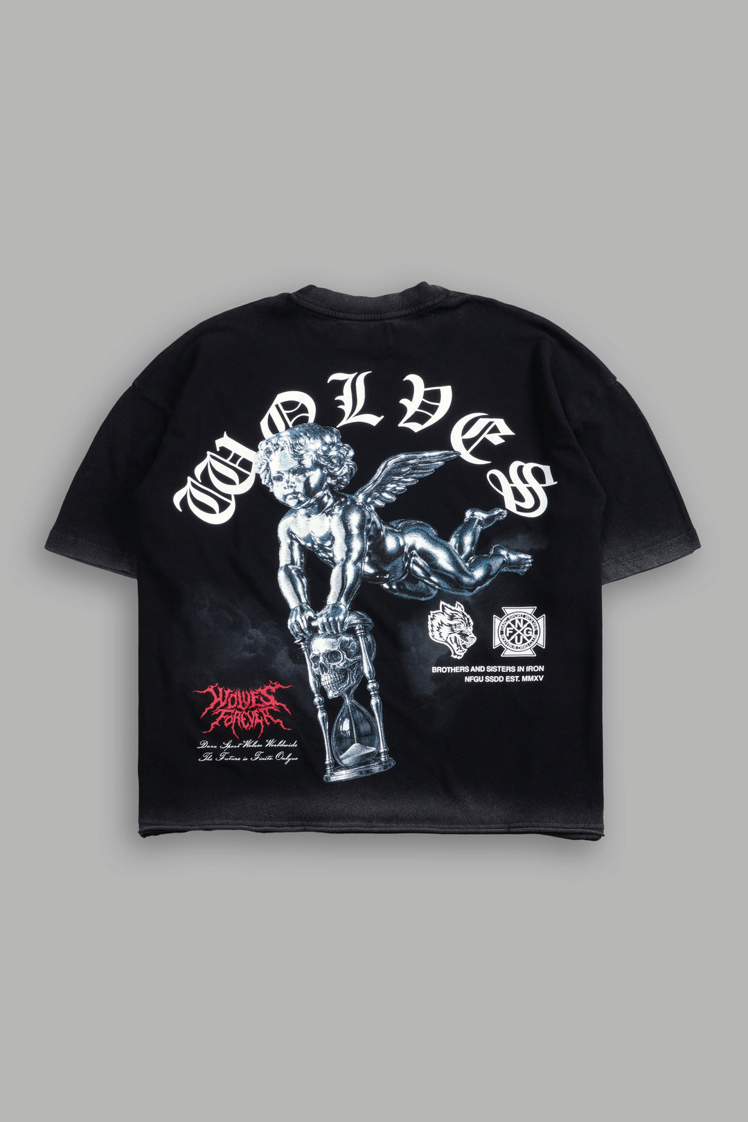 Timeless Premium Raw Hem "Box Cut" Unisex Tee in Black