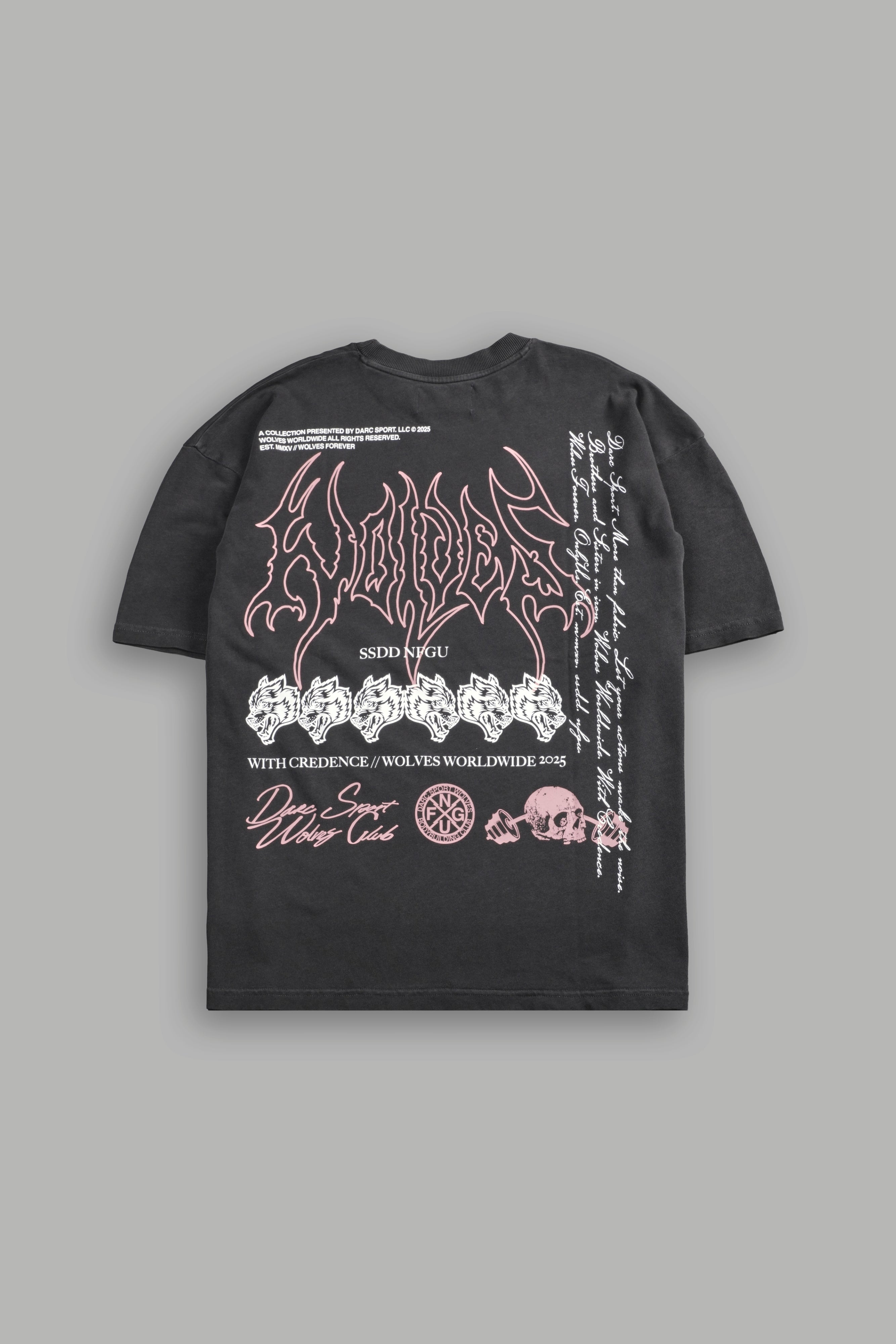 With Credence V2 "Premium" Oversized Tee in Wolf Gray