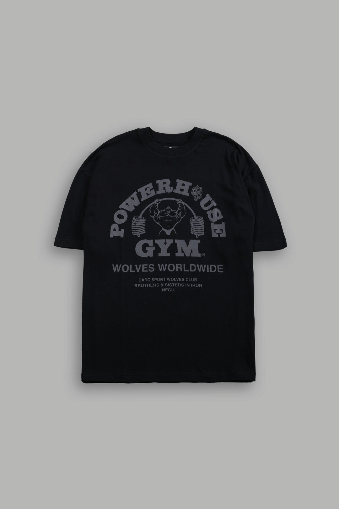 Powerhouse of the Wolves Premium Oversized Tee in Black