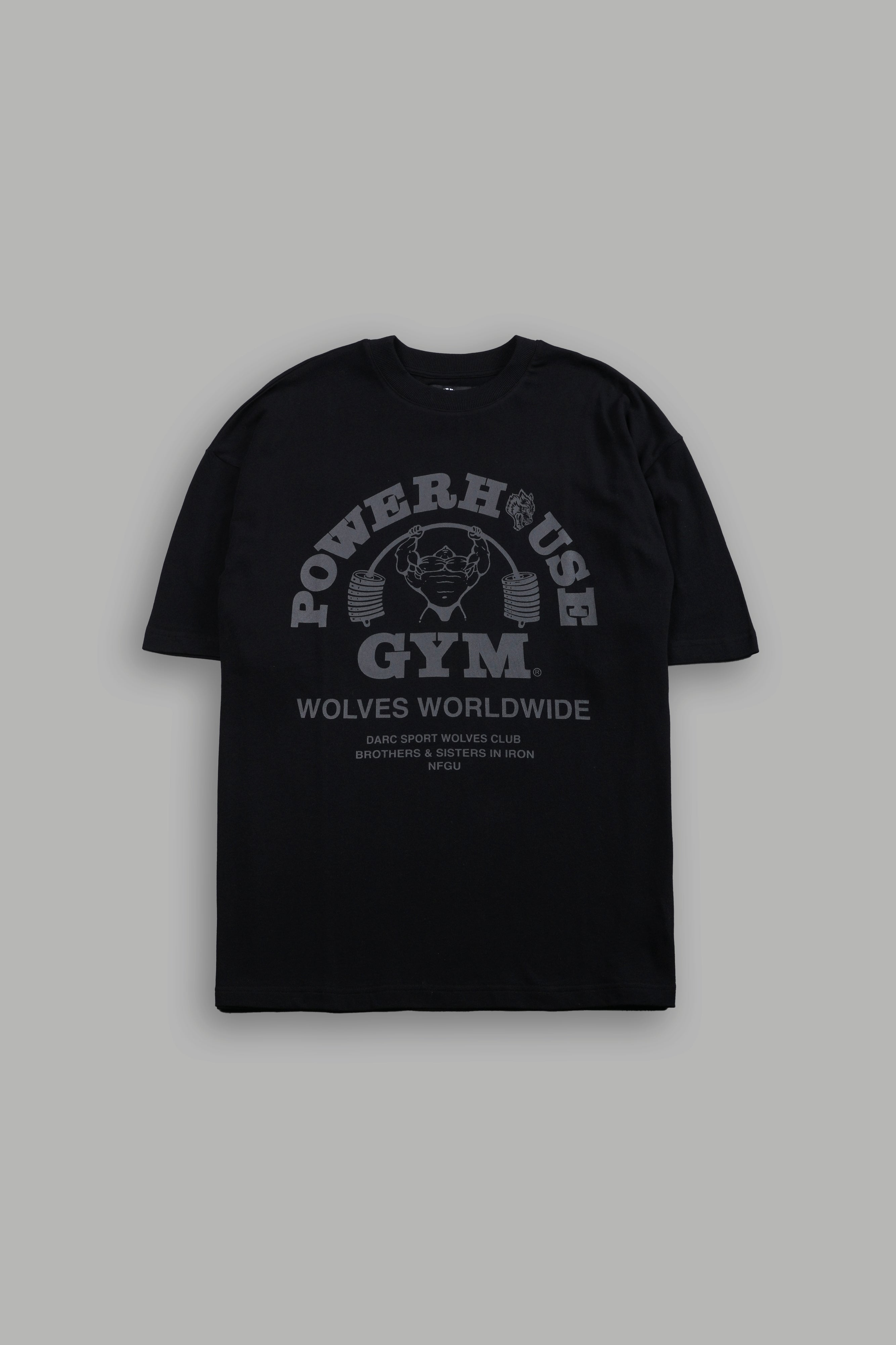 Powerhouse of the Wolves Premium Oversized Tee in Black