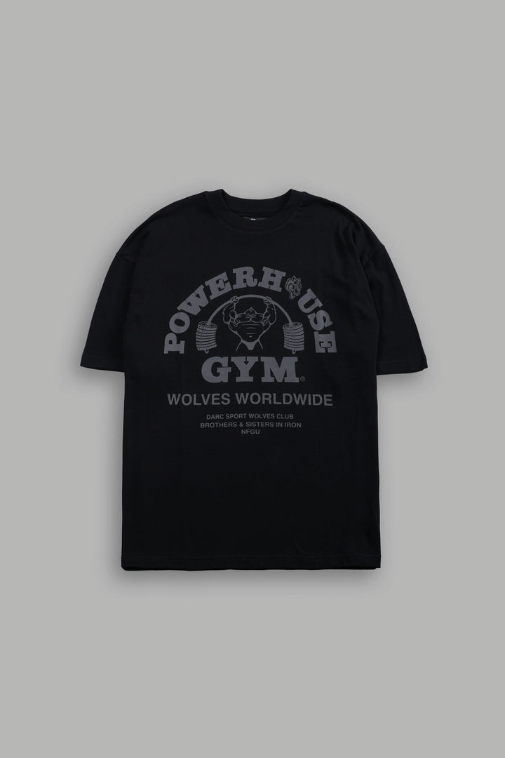 Powerhouse of the Wolves Premium Oversized Tee in Black