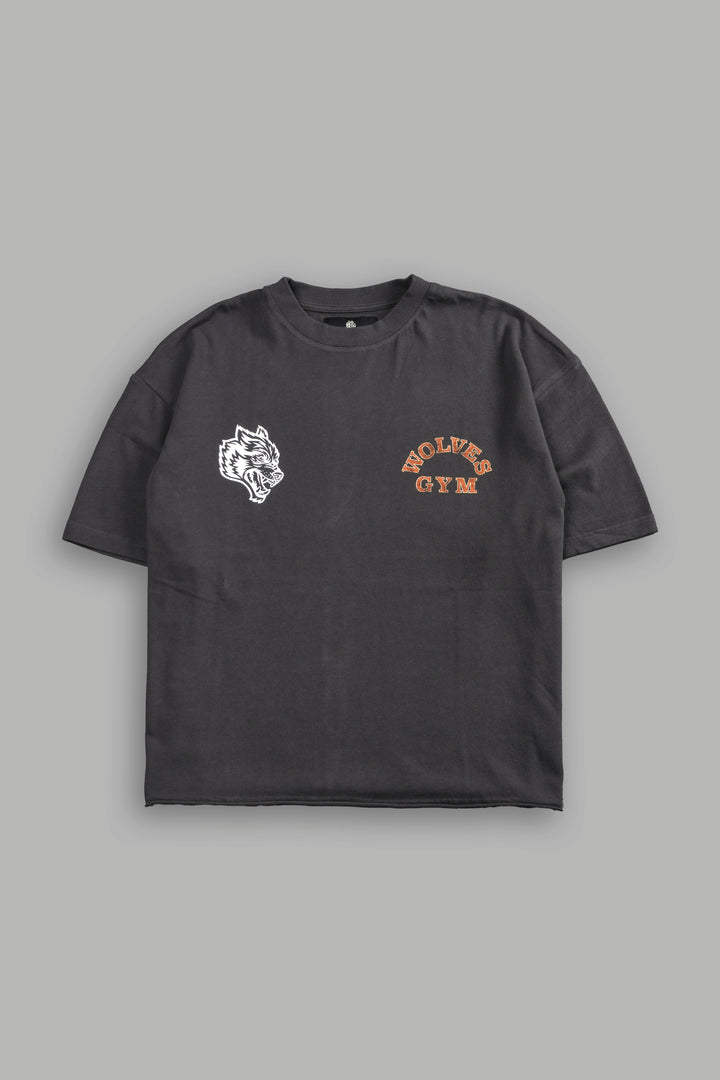 Wolves Gym V2 Premium Raw Hem "Box Cut" Tee in Wolf Gray