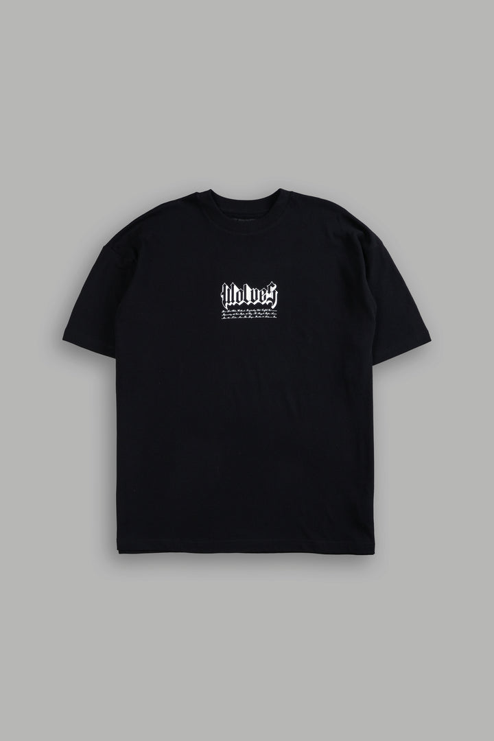 Twin Flame "Premium" Oversized Tee in Black
