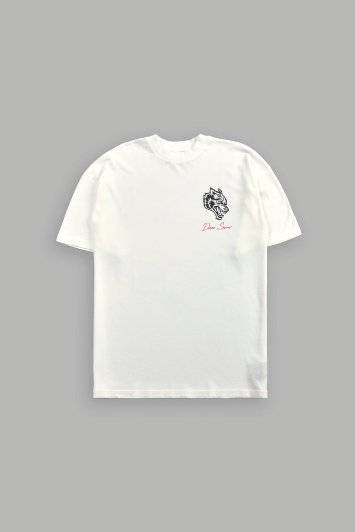 Queen's Shadow "Pump Cover" Tee in Cream