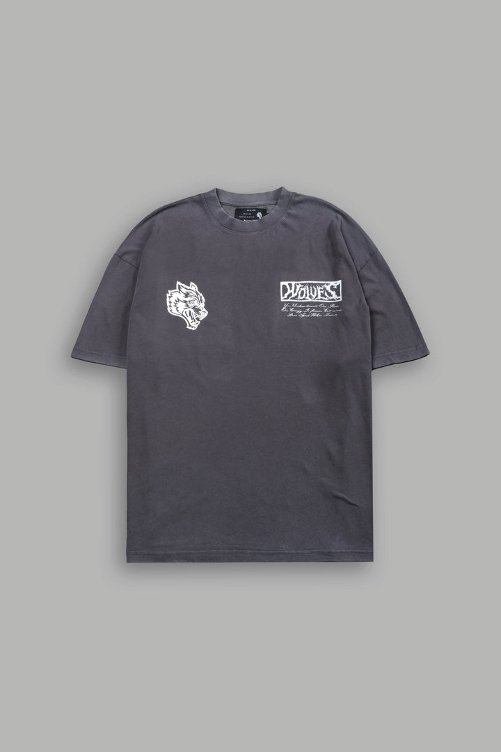 (1 Of 500) Charred Destiny "Premium" Oversized Tee in Slate Gray