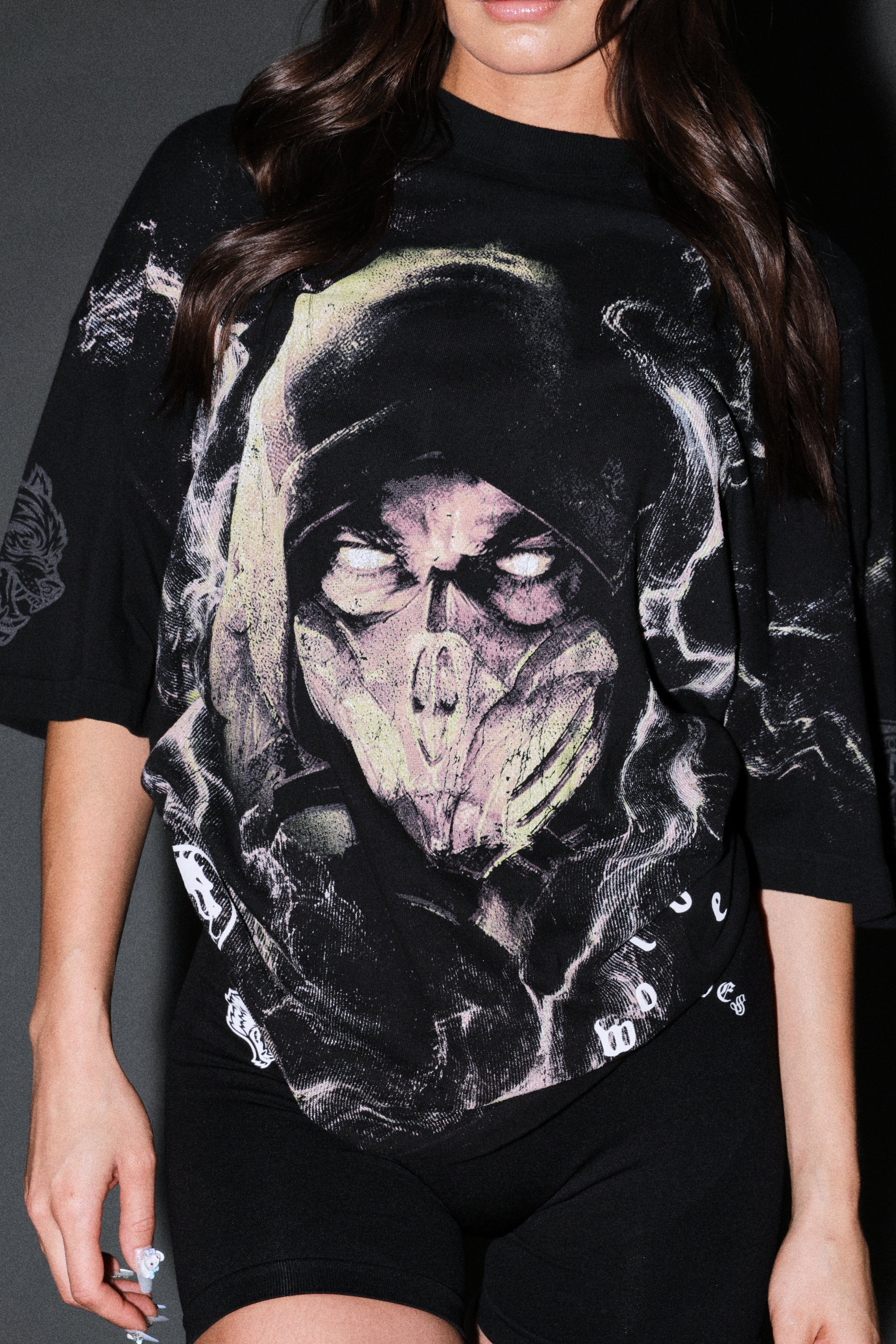 Scorpion Fire Premium Oversized Tee in Black